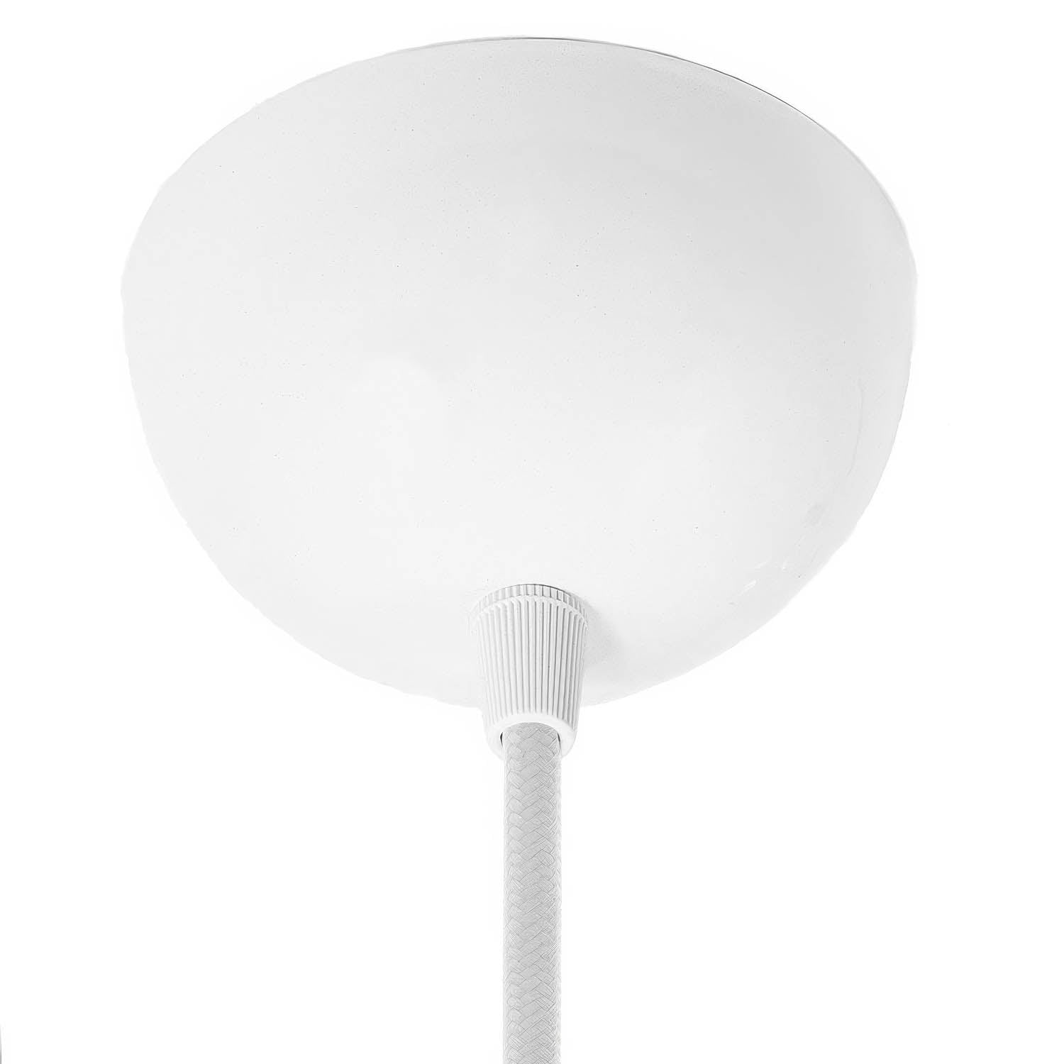 Kit rosone semisferico in metallo verniciato - Bianco lucido