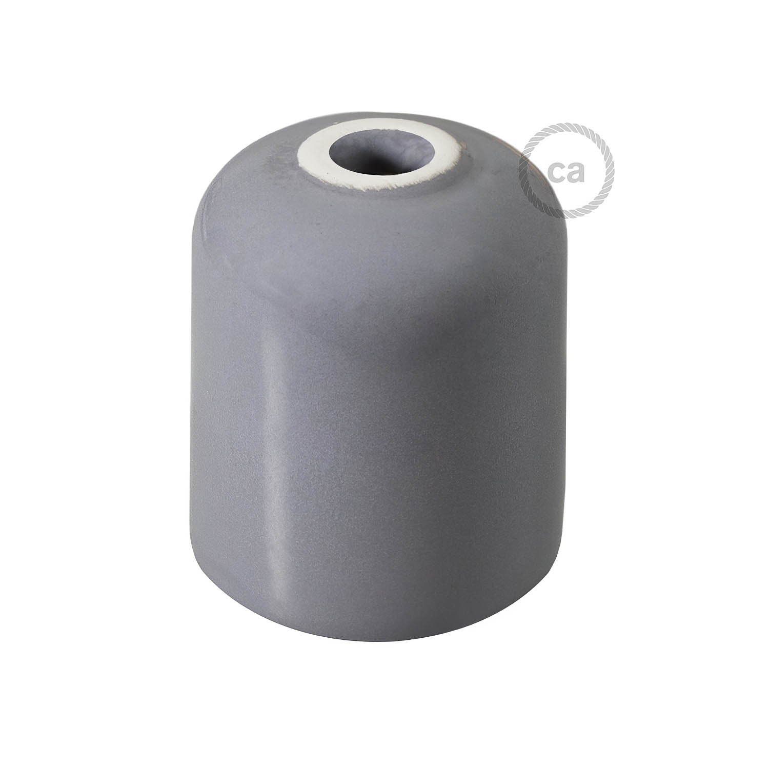 Kit portalampada E27 in ceramica - Grigio