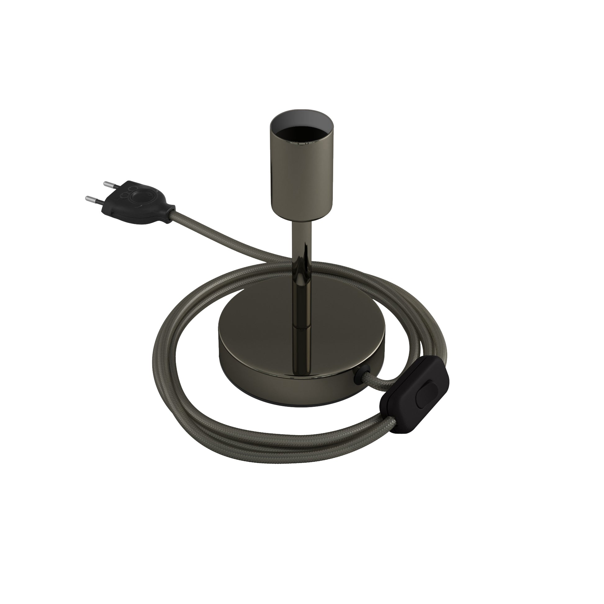 Alzaluce - Lampada da tavolo in metallo - Nero perla 10 cm