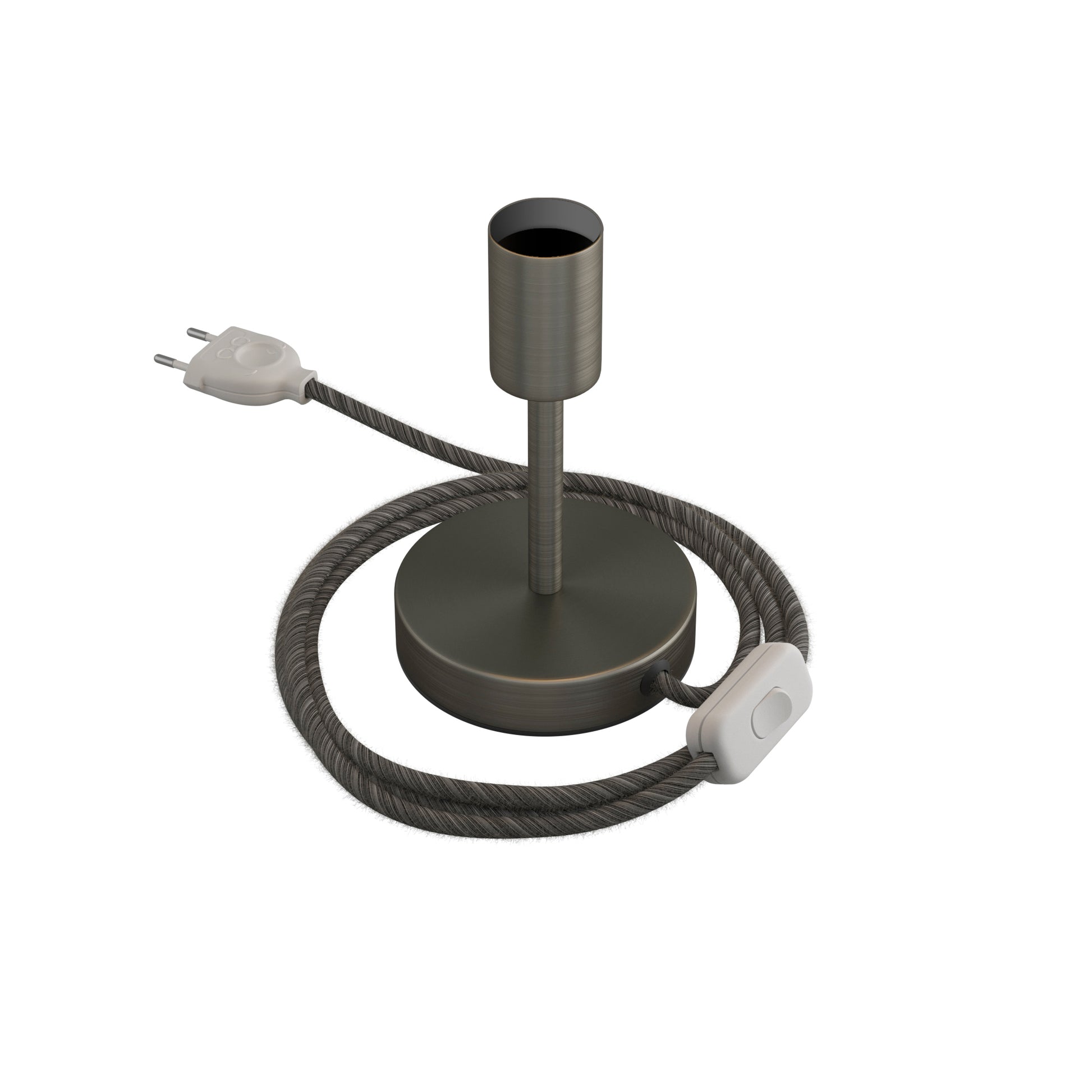 Alzaluce - Lampada da tavolo in metallo - Titanio satinato 10 cm