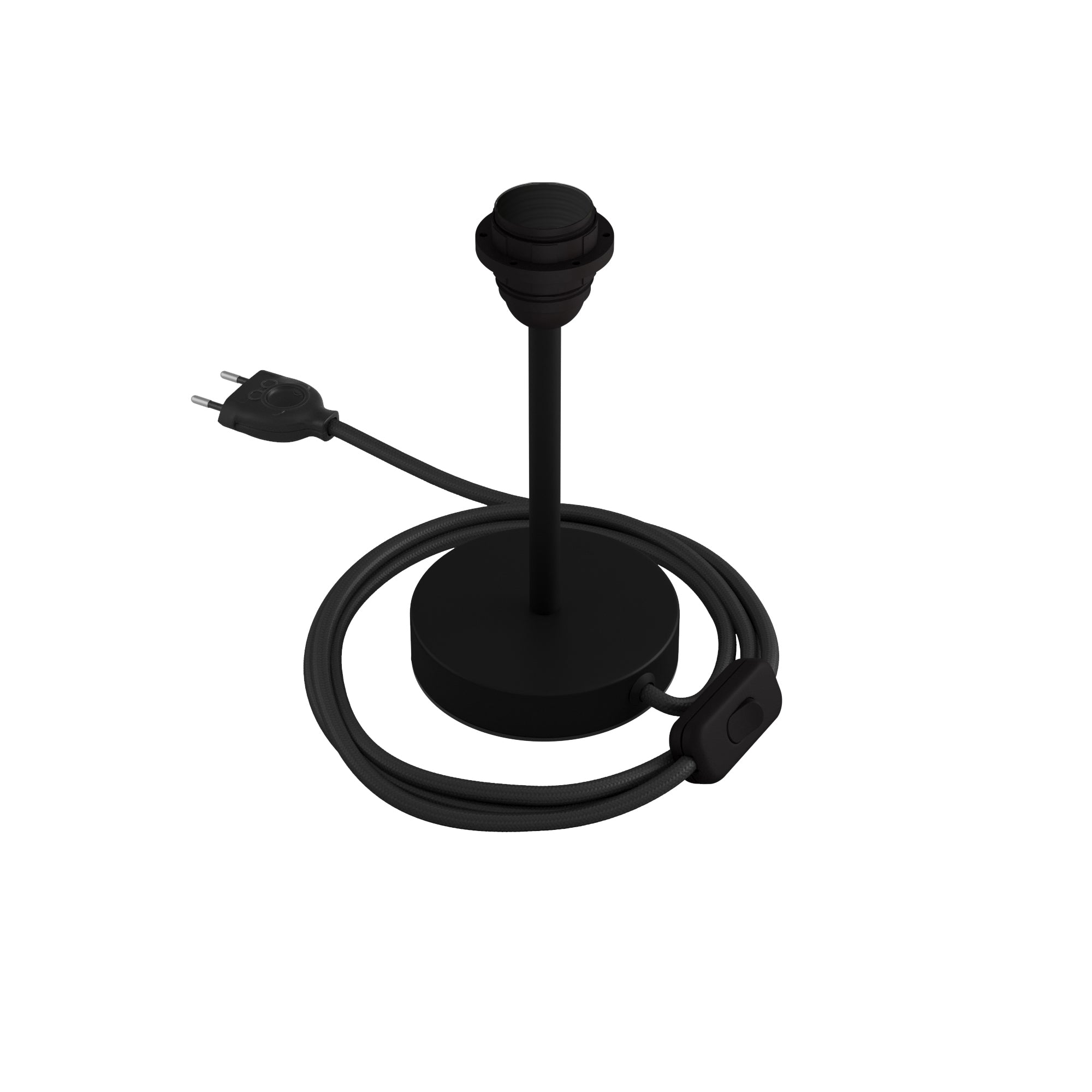 Alzaluce per paralume - Lampada da tavolo in metallo - Nero opaco 15 cm