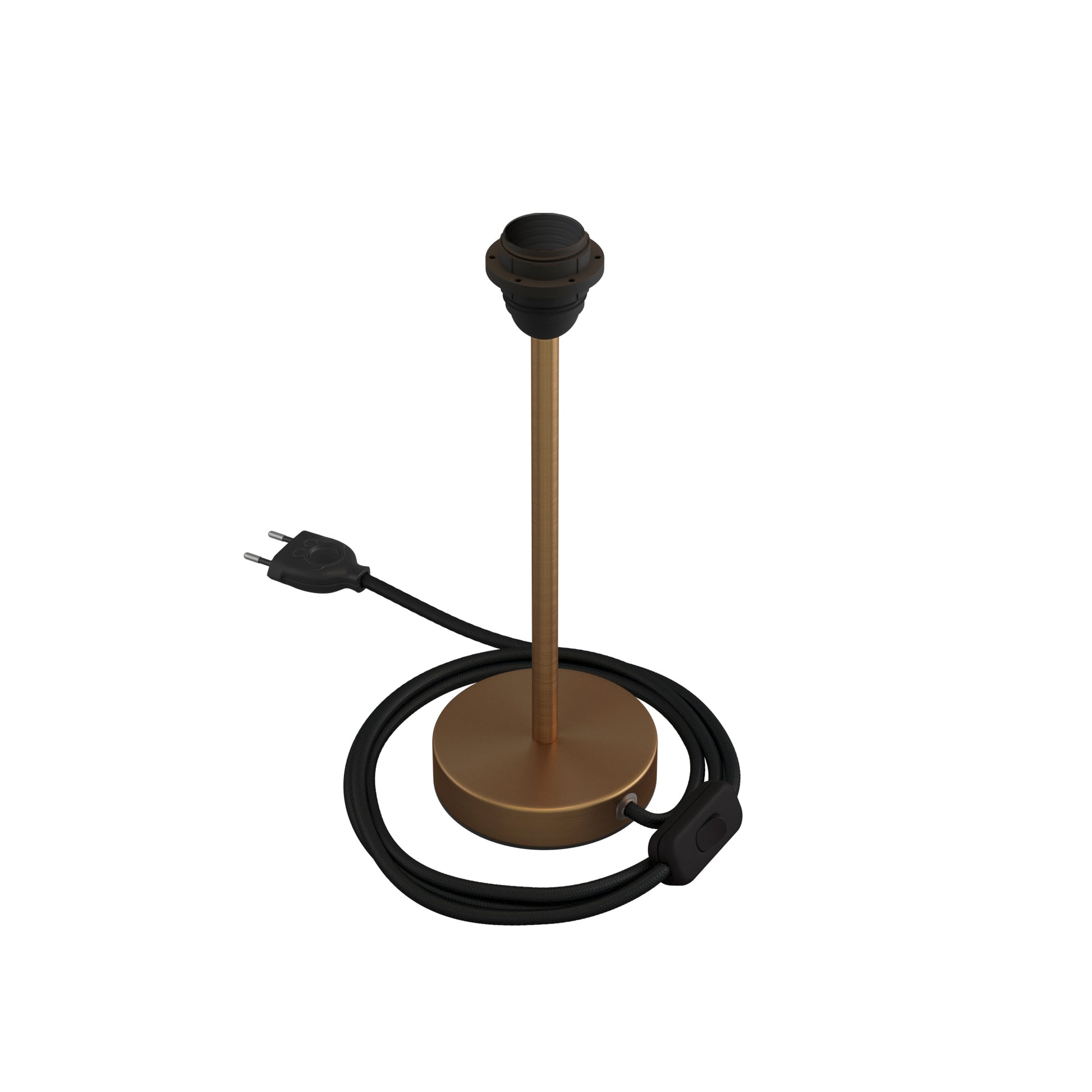 Alzaluce per paralume - Lampada da tavolo in metallo - Bronzo satinato 25 cm