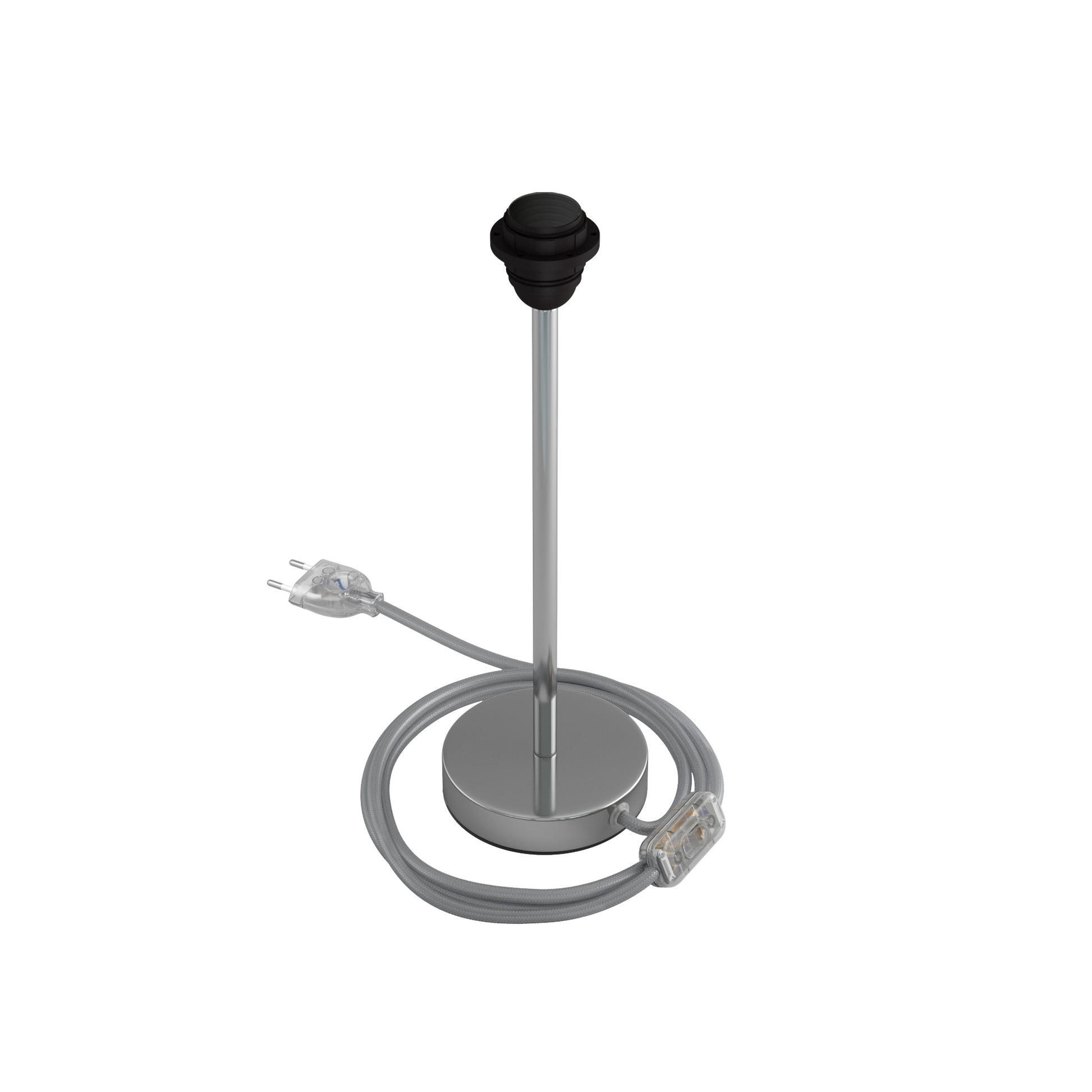 Alzaluce per paralume - Lampada da tavolo in metallo - Cromo 30 cm