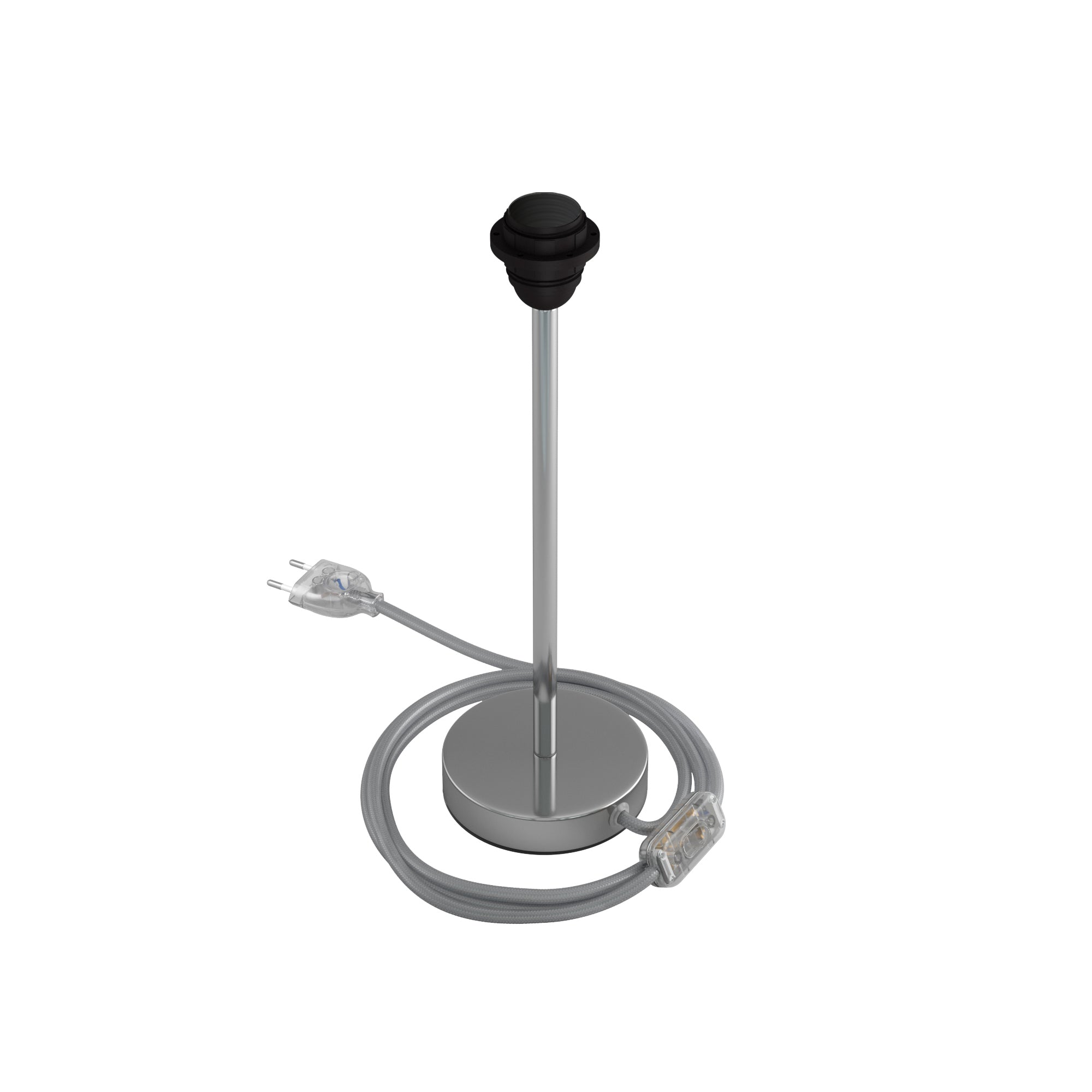 Alzaluce per paralume - Lampada da tavolo in metallo - Cromo 30 cm