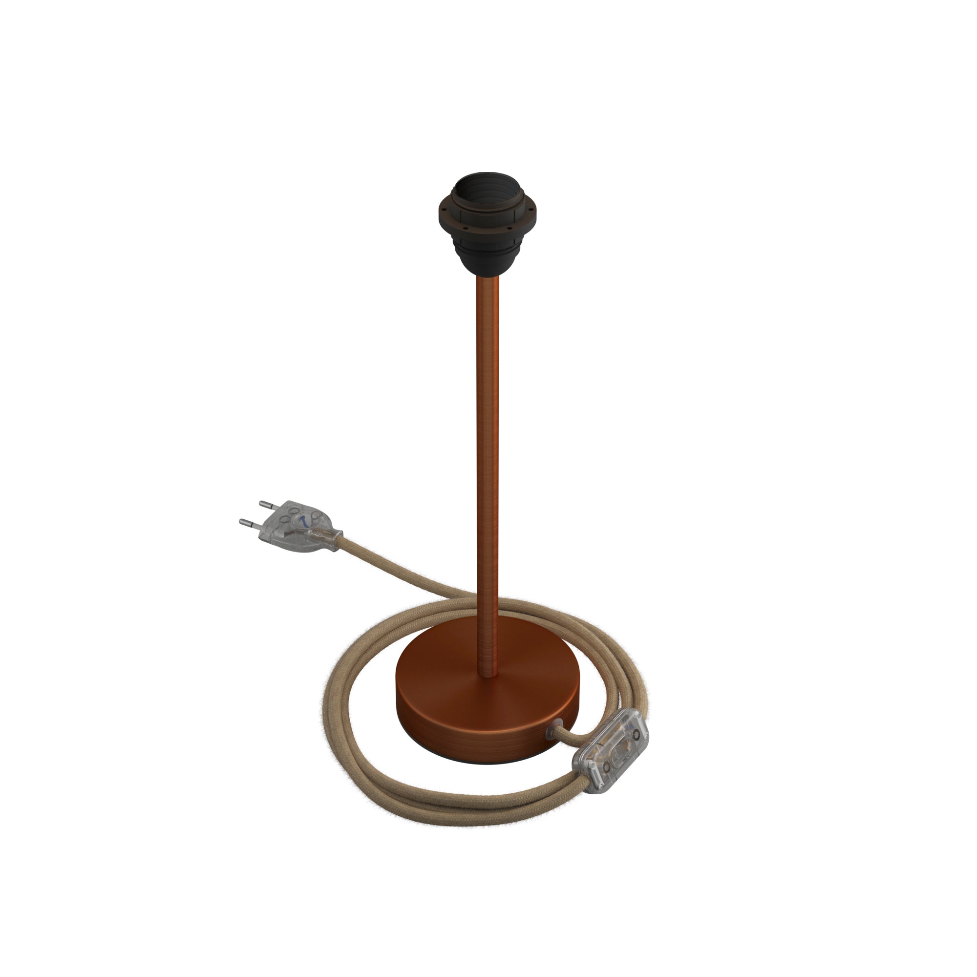 Alzaluce per paralume - Lampada da tavolo in metallo - Rame satinato 30 cm