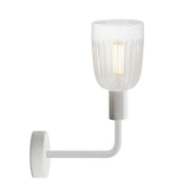 Lampada Fermaluce Elle in metallo con lampadina Crystal - Bianco opaco
