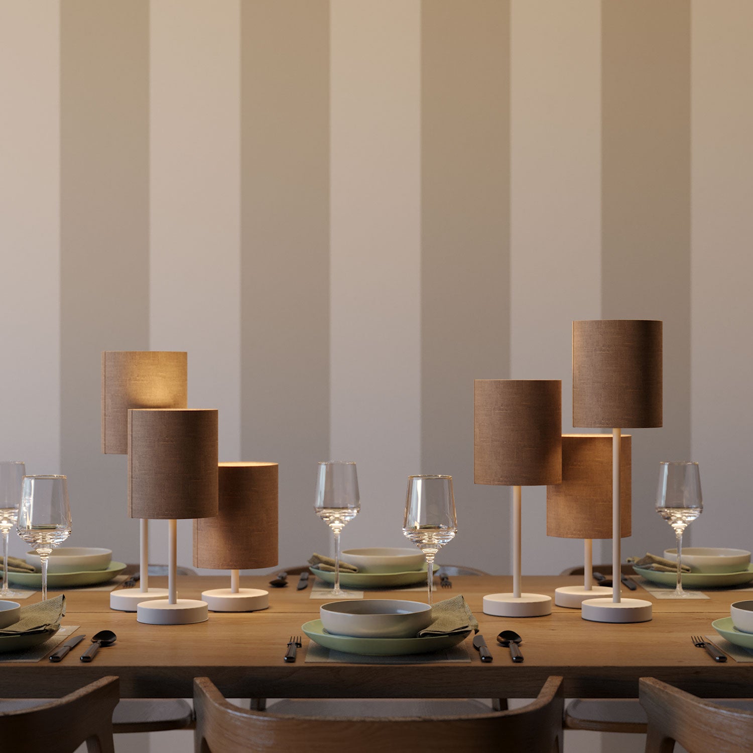 Alzaluce per paralume - Lampada da tavolo in metallo - Bianco opaco 5 cm