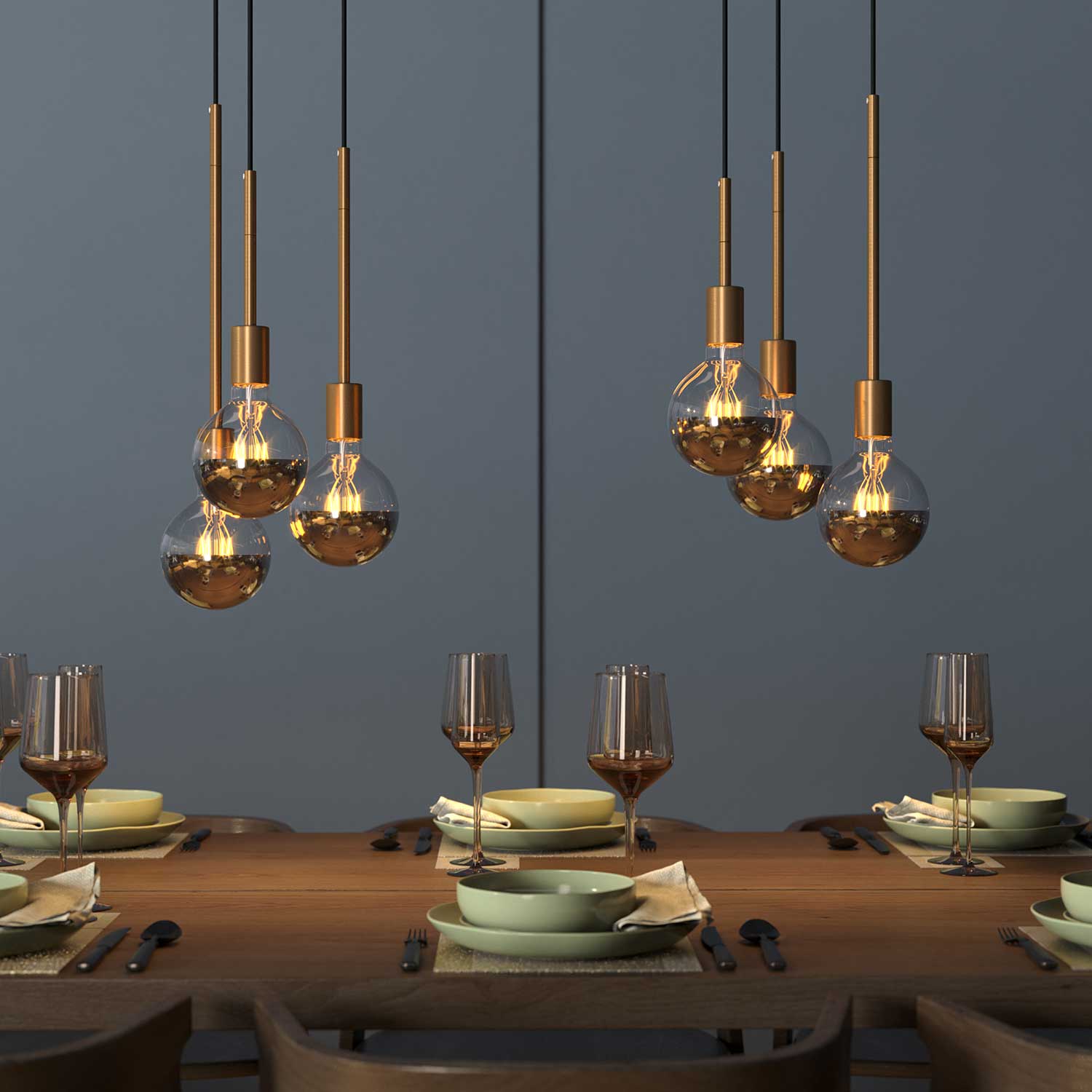 Tubo di estensione in metallo per lampade a sospensione o da tavolo - Bronzo satinato