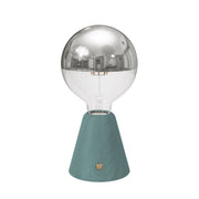 Lampada portatile ricaricabile Cabless01 con lampadina globo mezza sfera argento - Ottanio