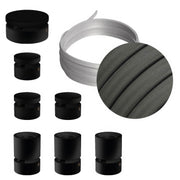 Sistema Filé Linear Kit - con cavo CM03 di 5 m per catenaria e 7 componenti in legno verniciato nero per interni