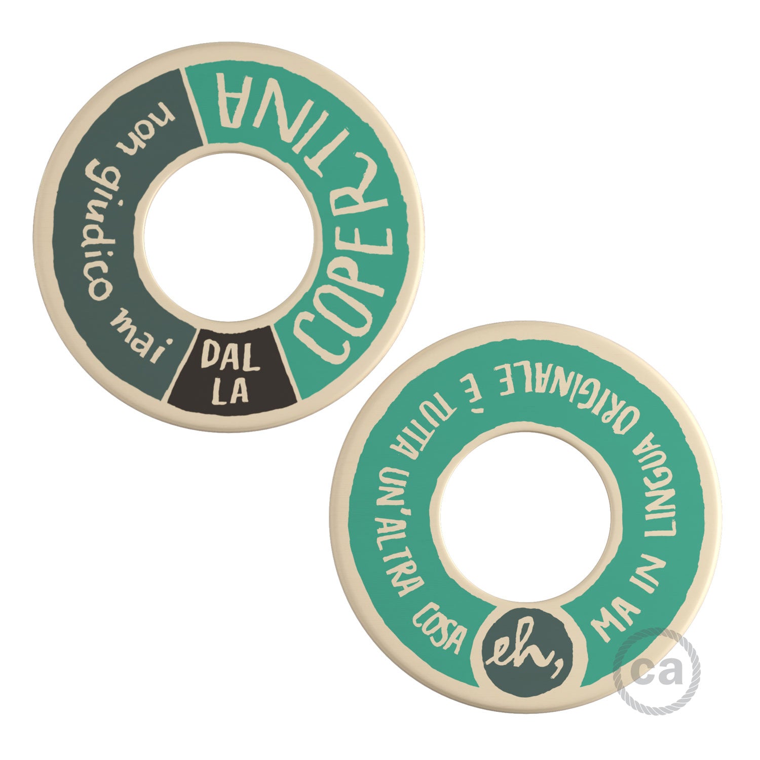 Posaluce MINI-UFO in legno double-face PALLE DA LETTURA - COPERTINA + LINGUA ORIGINALE