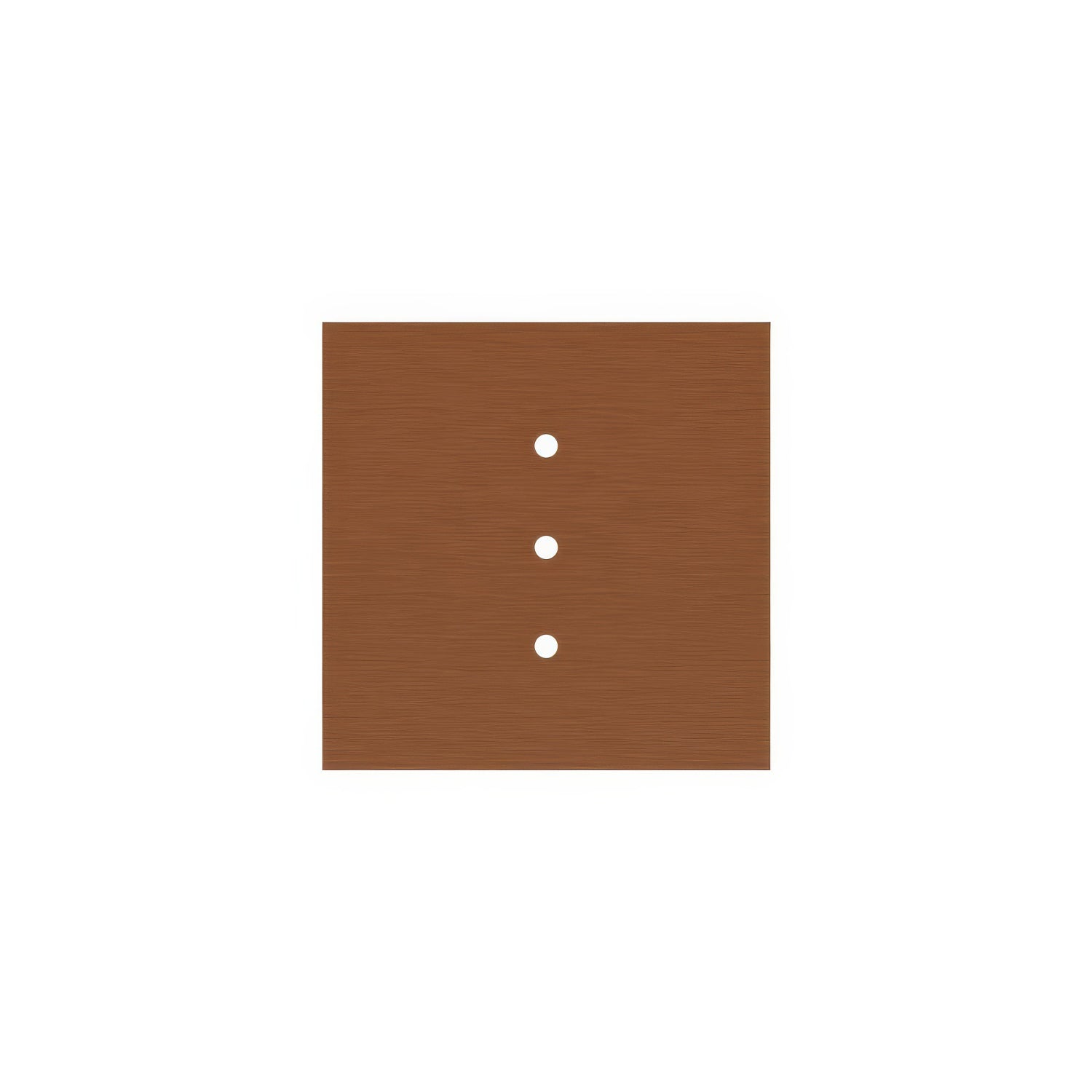 Rosone Rose-One quadrato, 200 mm con 3 fori in linea e 4 fori laterali - Dibond Rame satinato Bianco