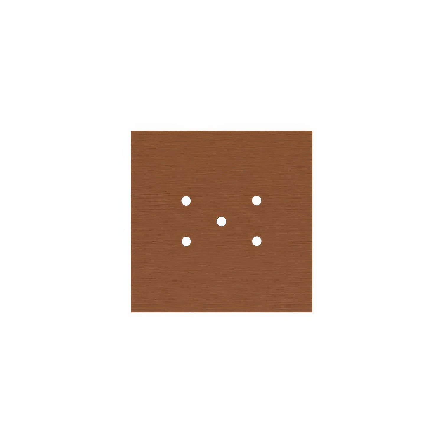 Rosone Rose-One quadrato, 200 mm con 5 fori e 4 fori laterali - Dibond Rame satinato Bianco