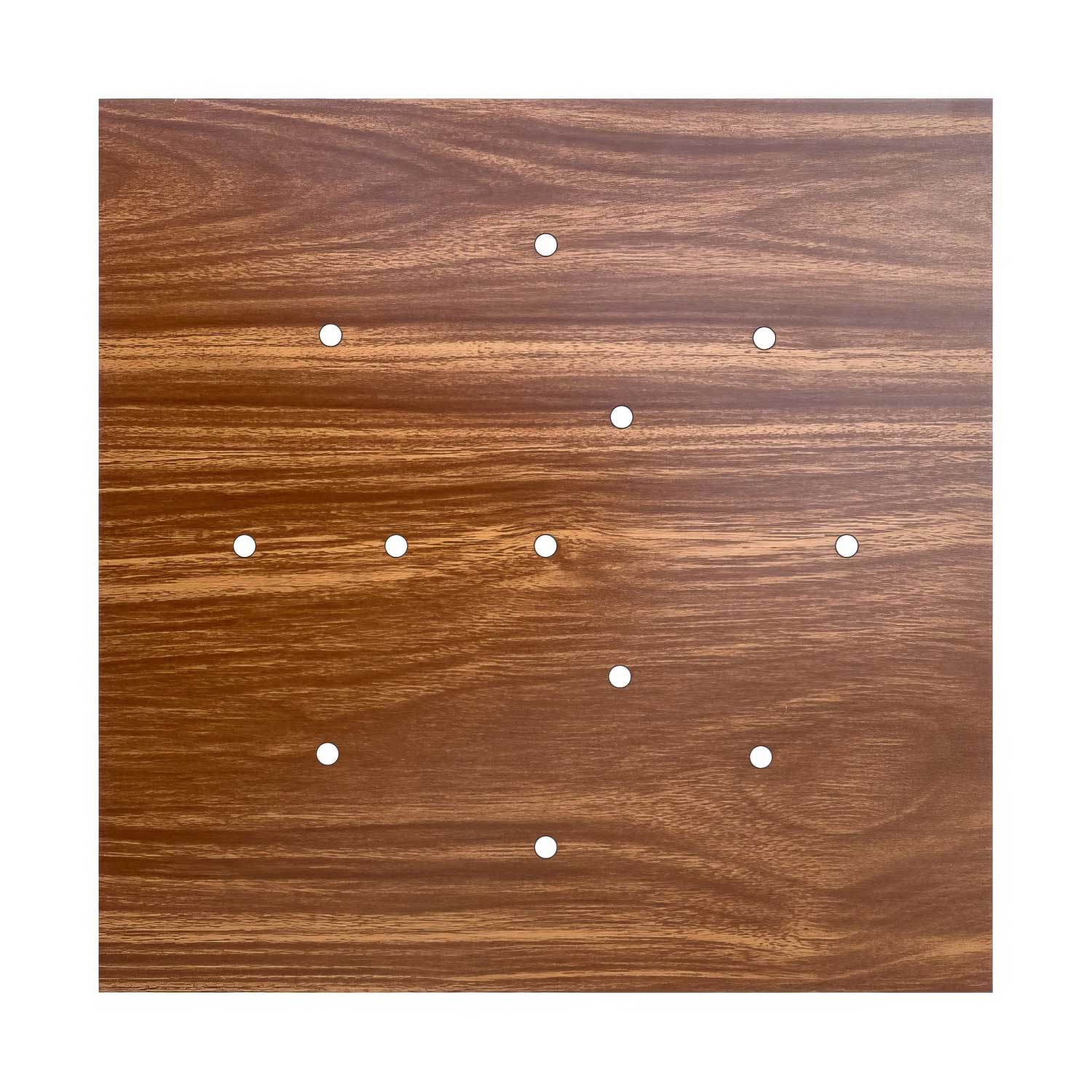 Rosone XXL Rose-One quadrato, 400 mm con 12 fori e 4 fori laterali - Legno Bianco