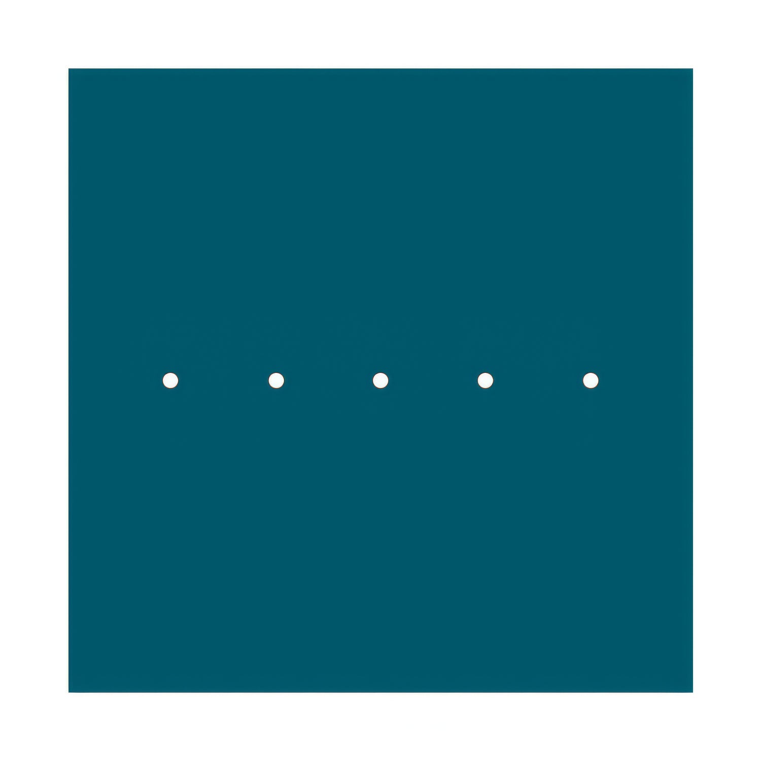 Rosone XXL Rose-One quadrato, 400 mm con 5 fori in linea e 4 fori laterali - Petrolio Bianco