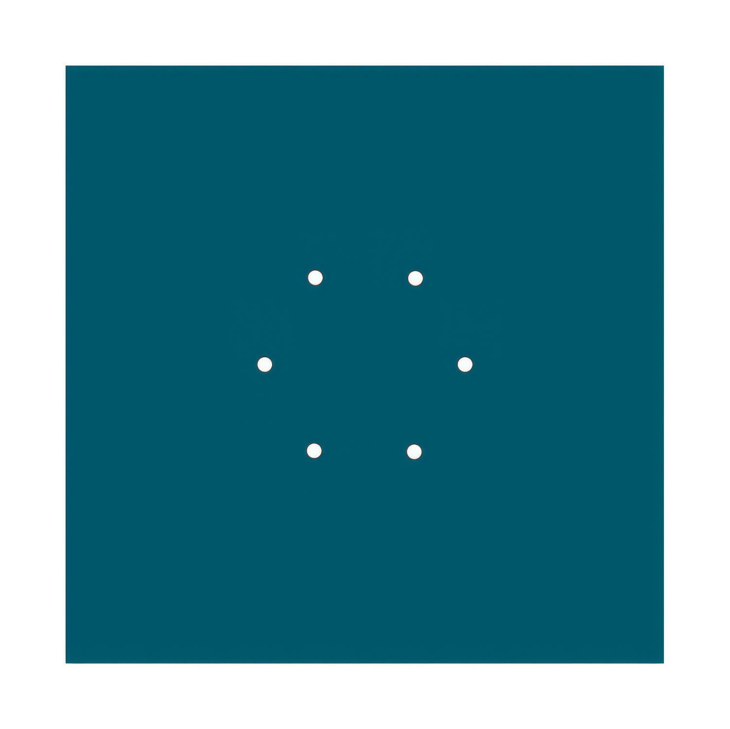 Rosone XXL Rose-One quadrato, 400 mm con 6 fori e 4 fori laterali - Petrolio Bianco