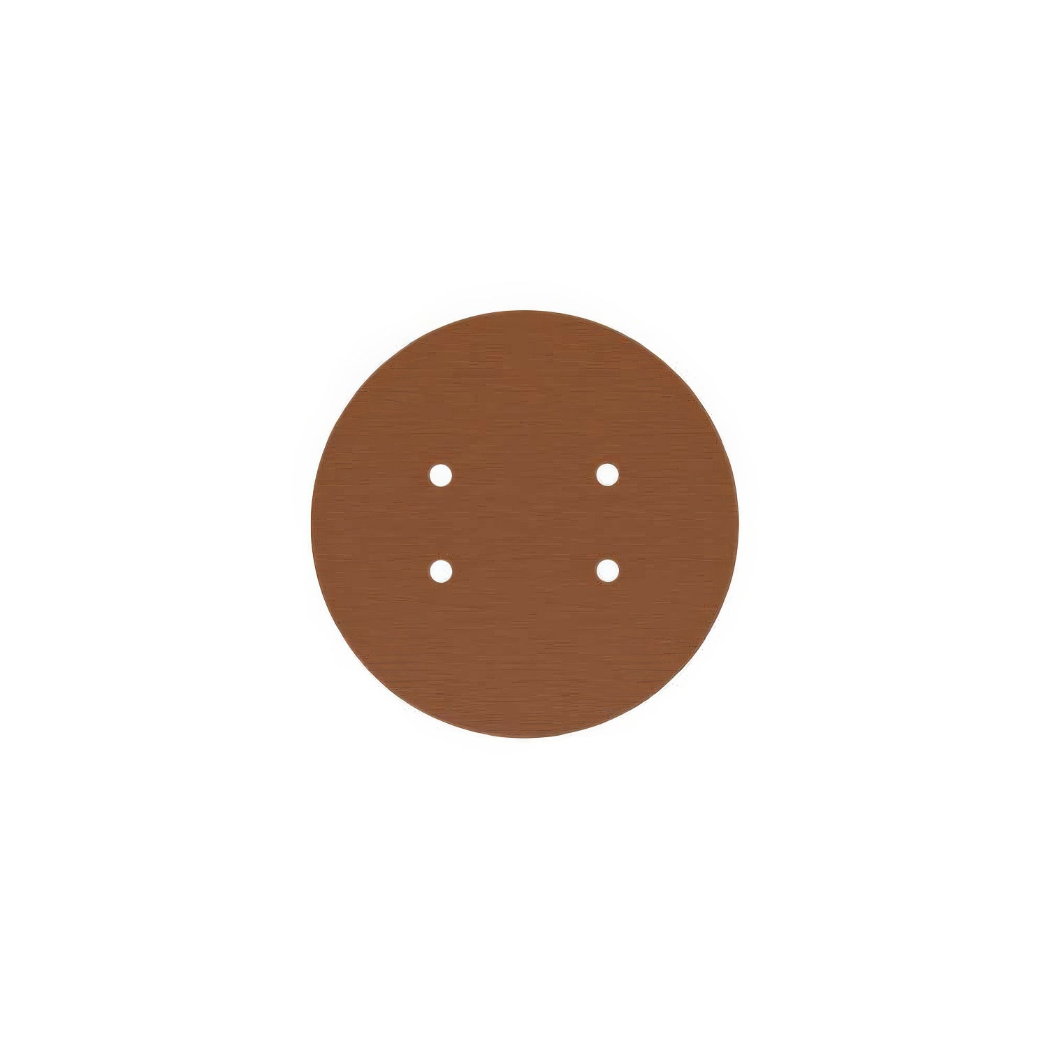 Rosone Rose-One rotondo, diametro 200 mm con 4 fori e 4 fori laterali - Dibond Rame satinato Bianco