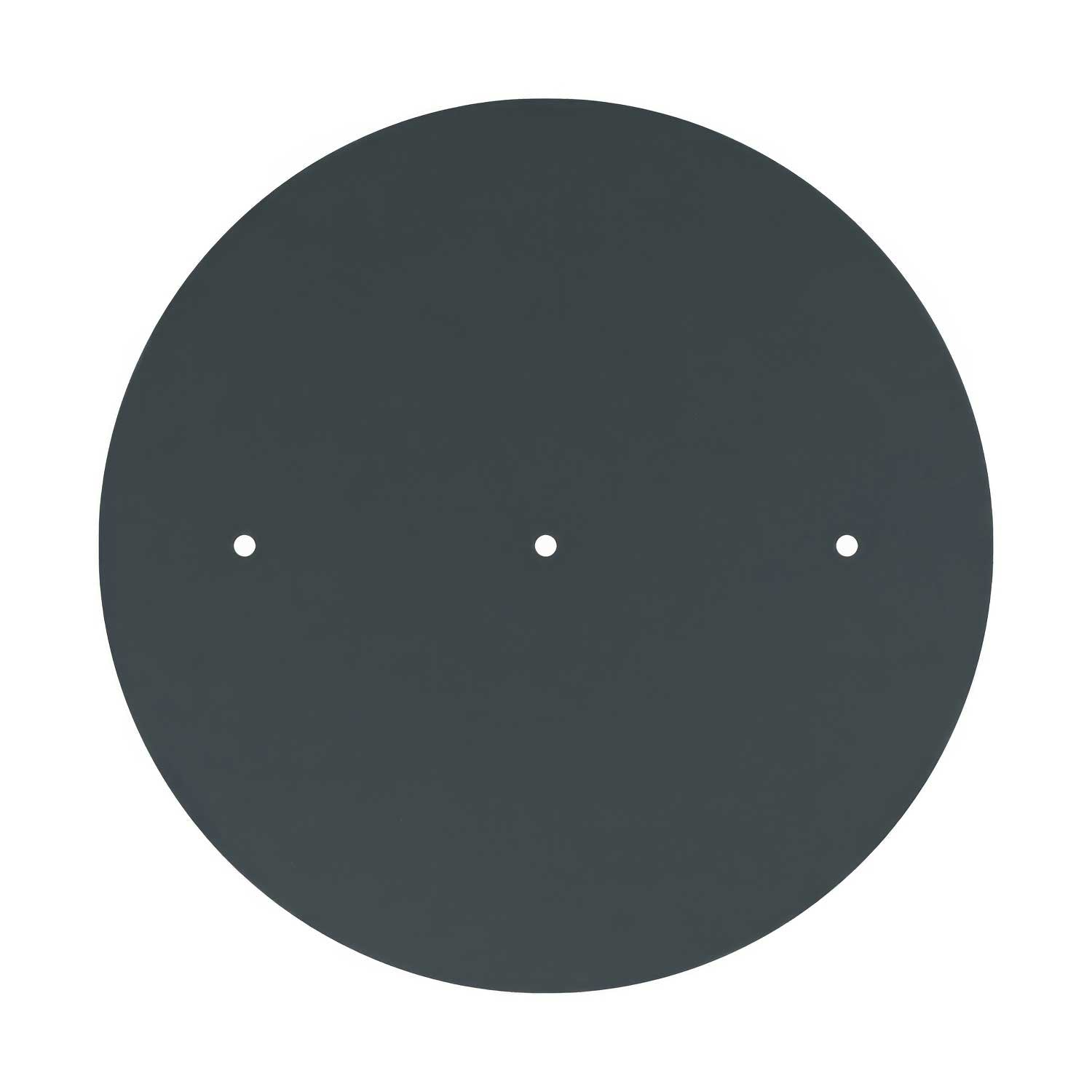 Rosone XXL Rose-One rotondo, diametro 400 mm con 3 fori in linea e 4 fori laterali - Antracite Bianco