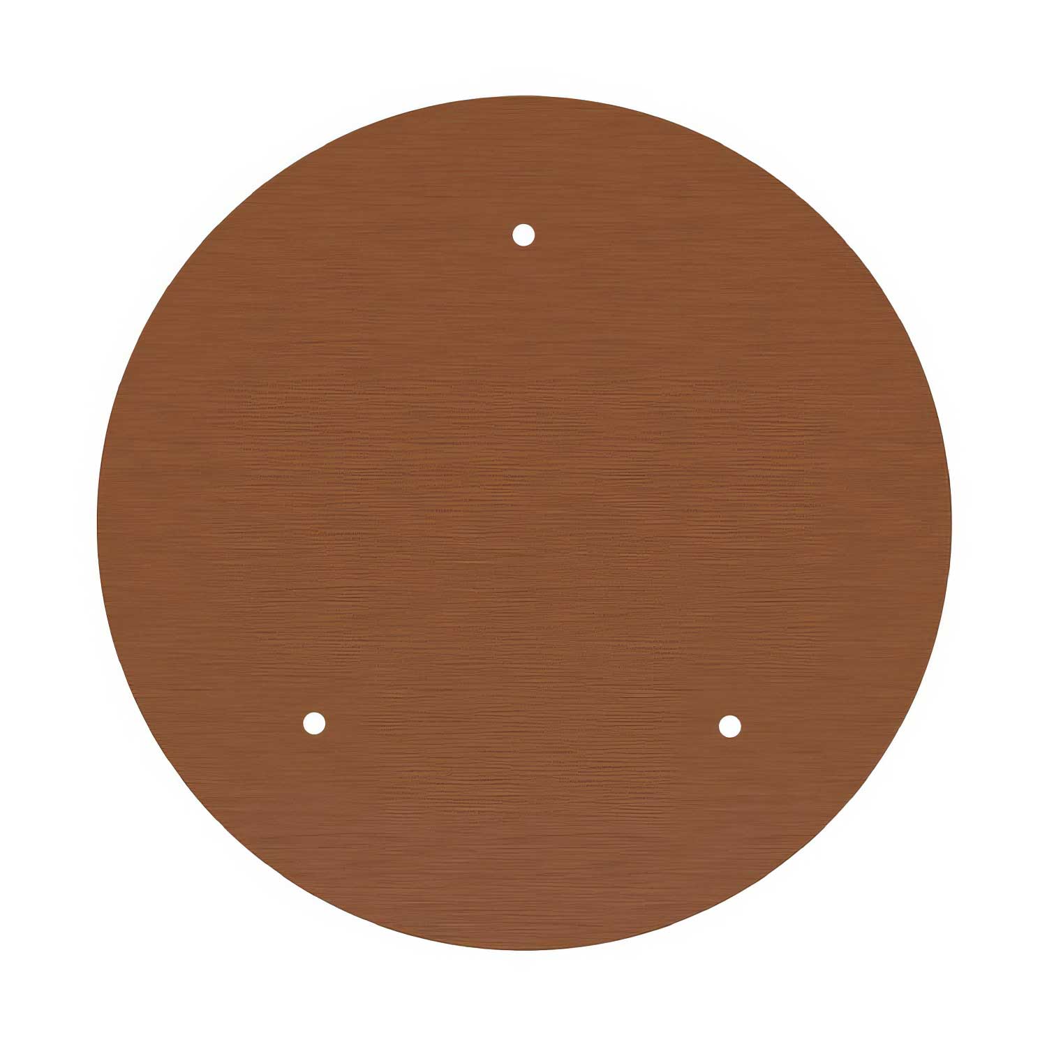 Rosone XXL Rose-One rotondo, diametro 400 mm con 3 fori e 4 fori laterali - Dibond Rame satinato Bianco