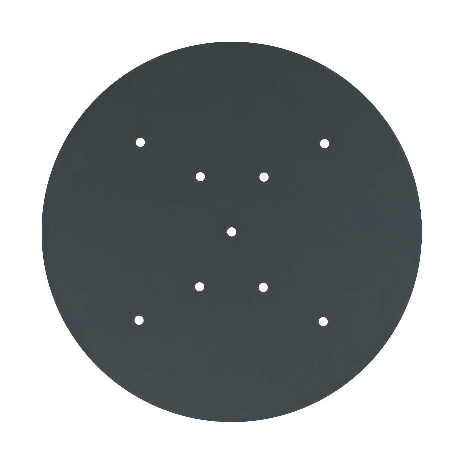 Rosone XXL Rose-One rotondo, diametro 400 mm con 9 fori a X e 4 fori laterali - Antracite Bianco