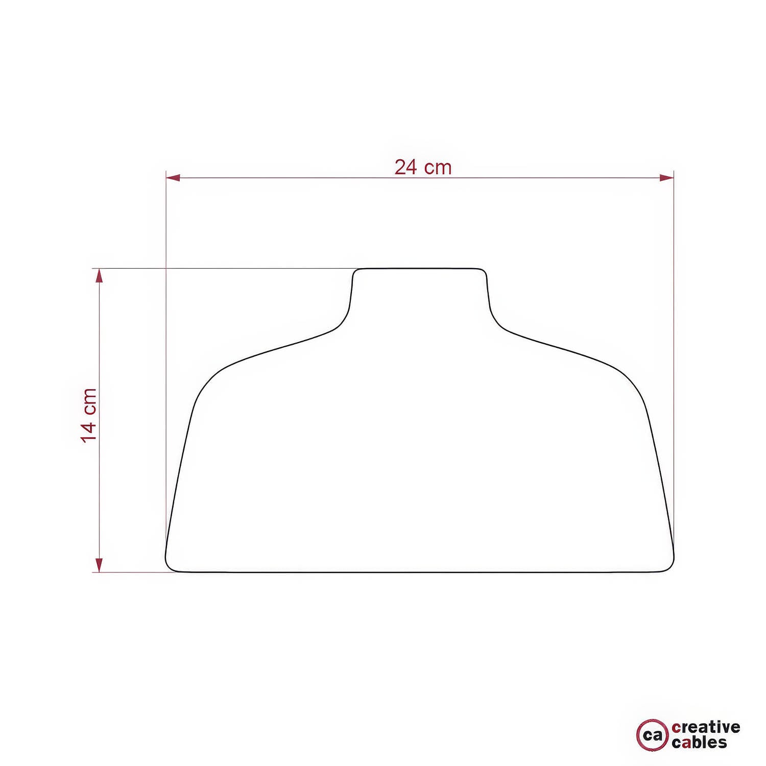 Paralume Coppa in ceramica, collezione Materia - Made in Italy - Corallo striato