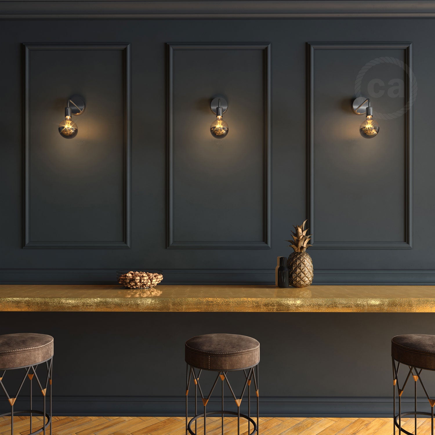 Tubo curvo di estensione 14 cm in metallo - Cromo