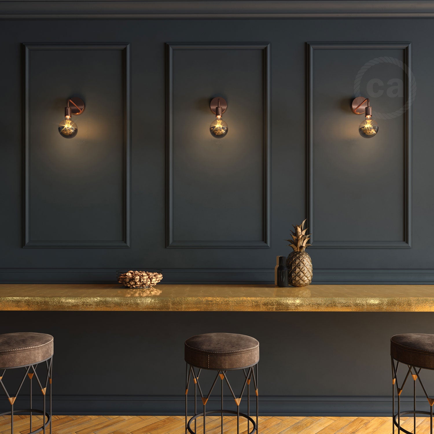 Tubo curvo di estensione 14 cm in metallo - Rame