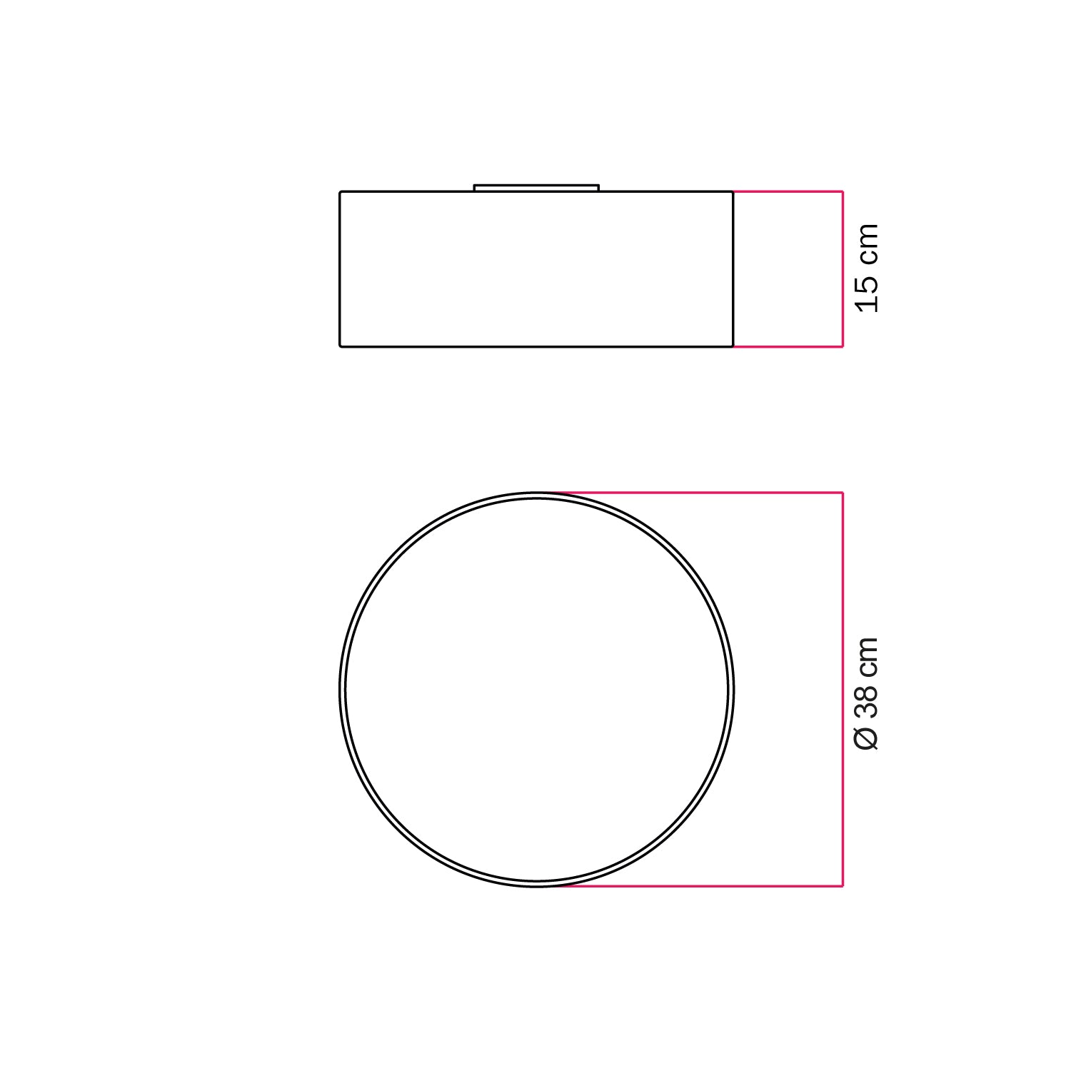 Plafoniera in tessuto Small Lino crudo - Made in Italy