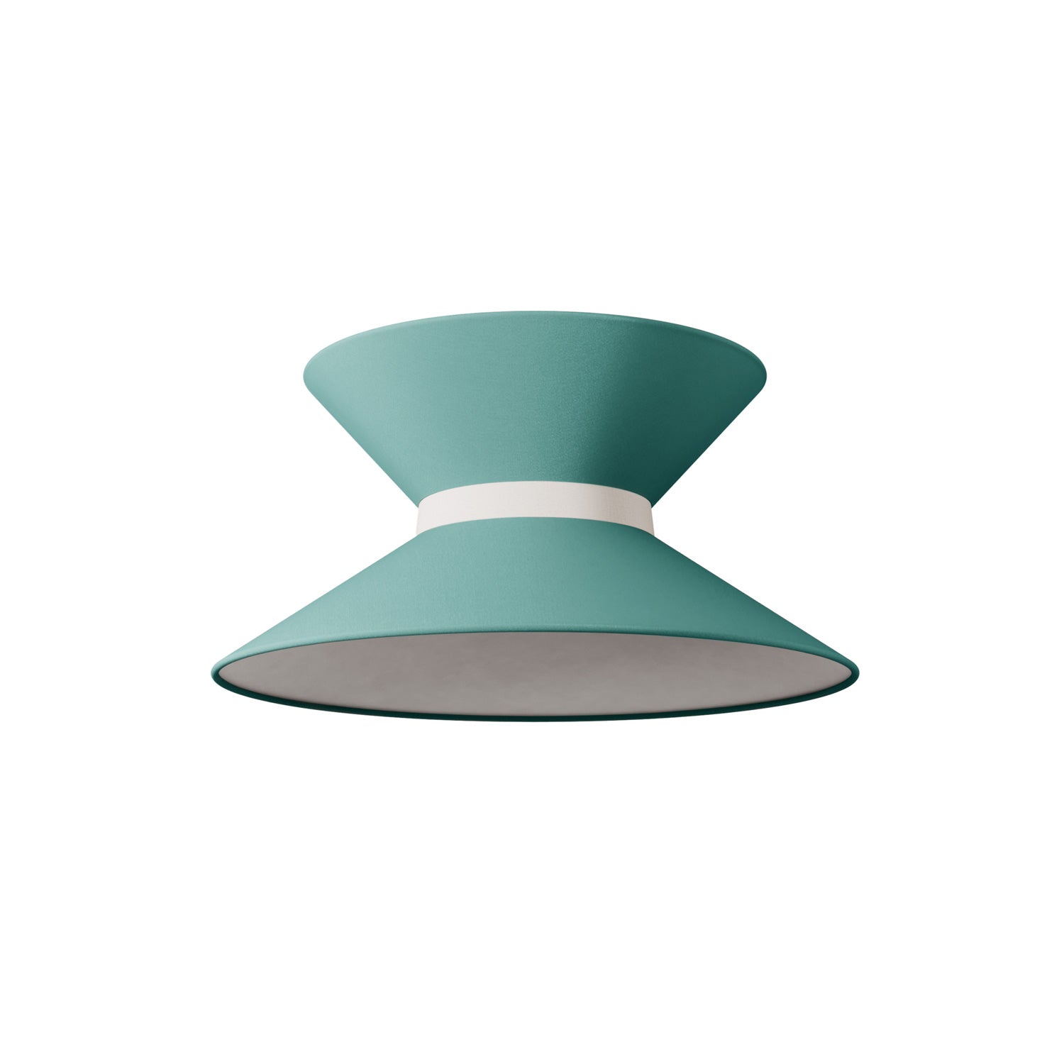 Paralume in tessuto Clessidra Teletta verde dubbio - Made in Italy Arenal sabbia