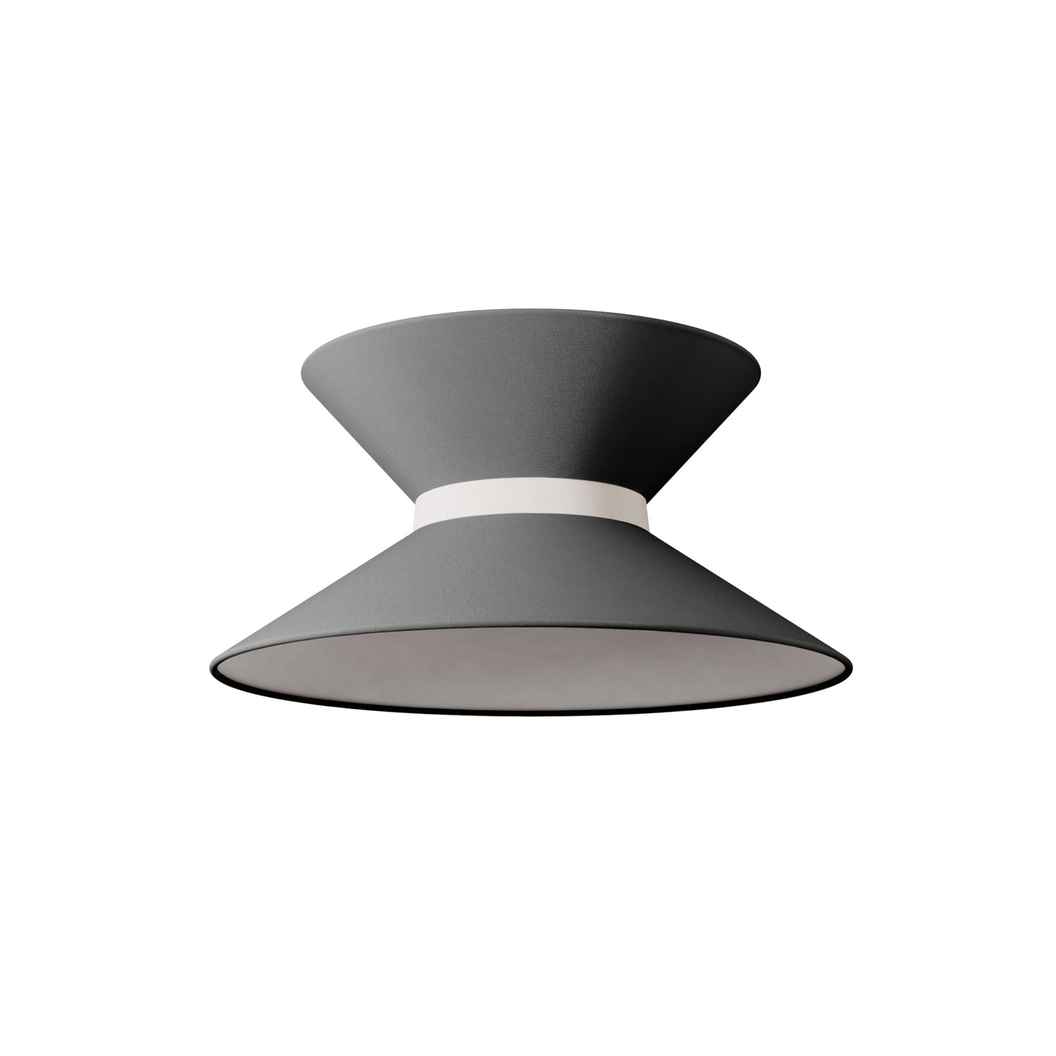 Paralume in tessuto Clessidra Teletta grigio scuro - Made in Italy Arenal sabbia