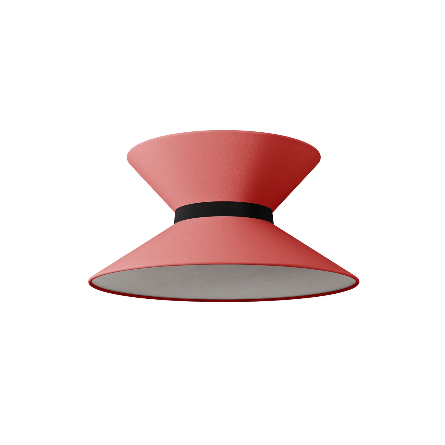 Paralume in tessuto Clessidra Teletta rosso - Made in Italy Teletta antracite