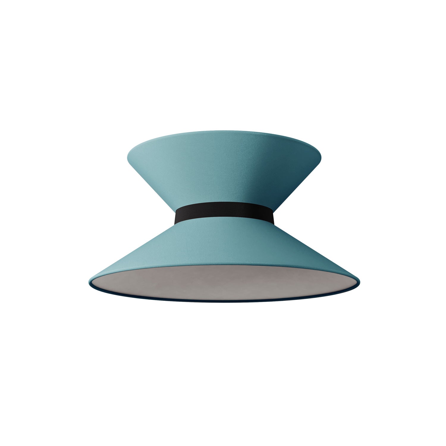 Paralume in tessuto Clessidra Teletta azzurro severo - Made in Italy Teletta antracite