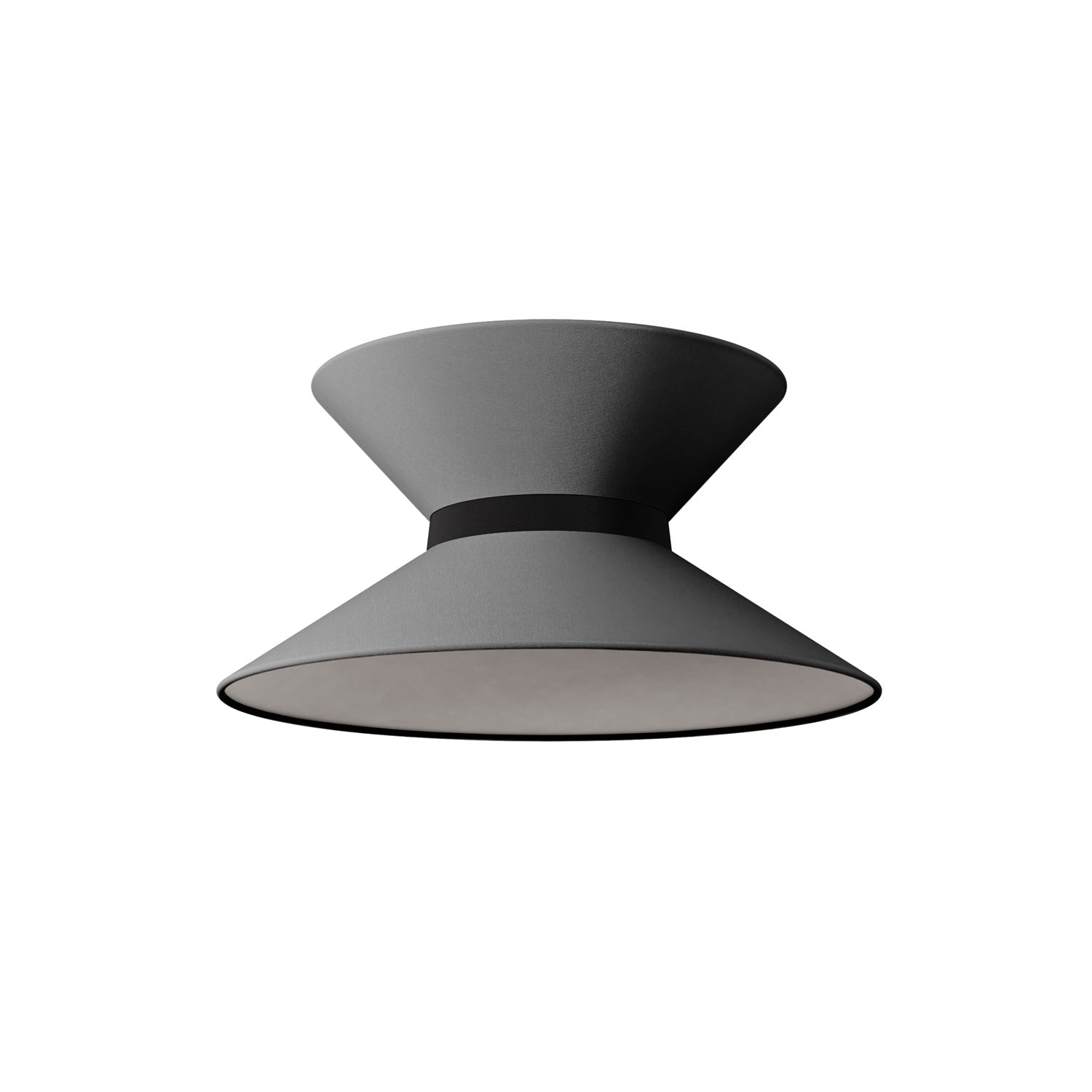 Paralume in tessuto Clessidra Teletta grigio scuro - Made in Italy Teletta antracite