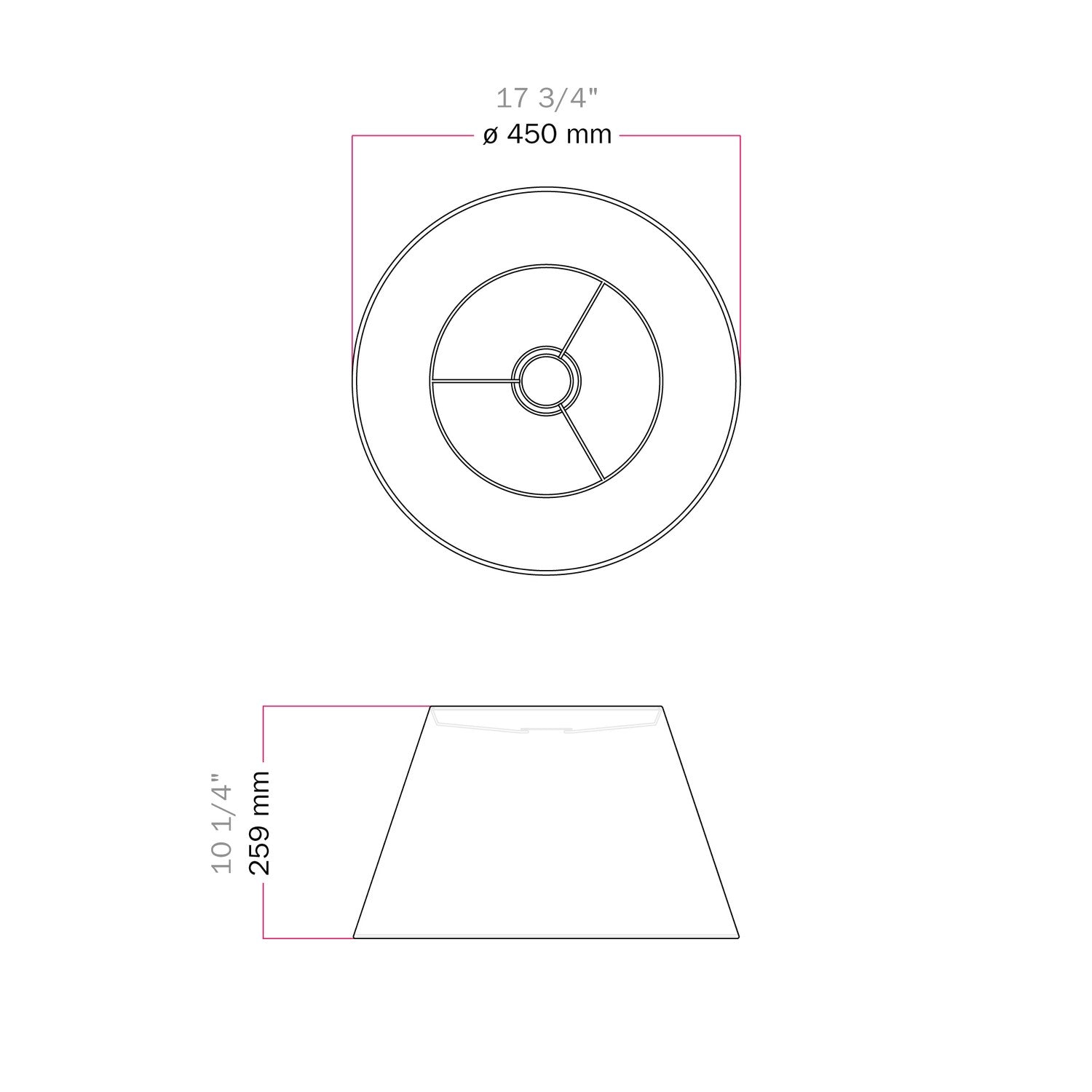 Paralume Impero L per sospensione con attacco E27 - Made in Italy - Lana Sabbia