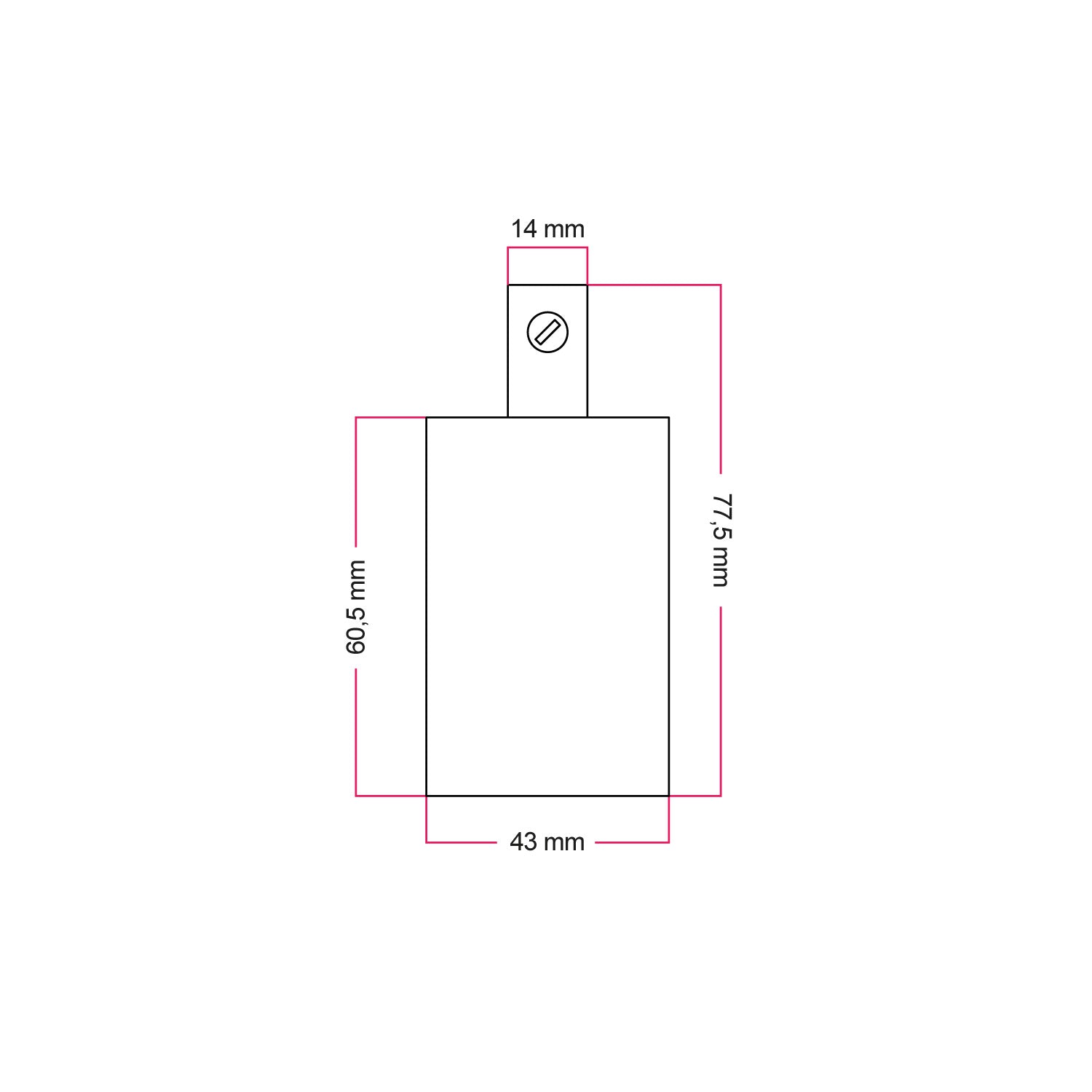 Kit portalampada E27 cilindrico in metallo - Nero Cilindrico