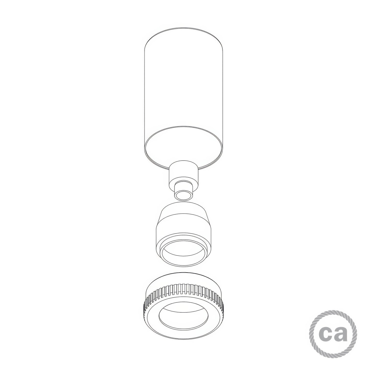 Mini faretto Spotlight LED GU1d0 - Rame satinato