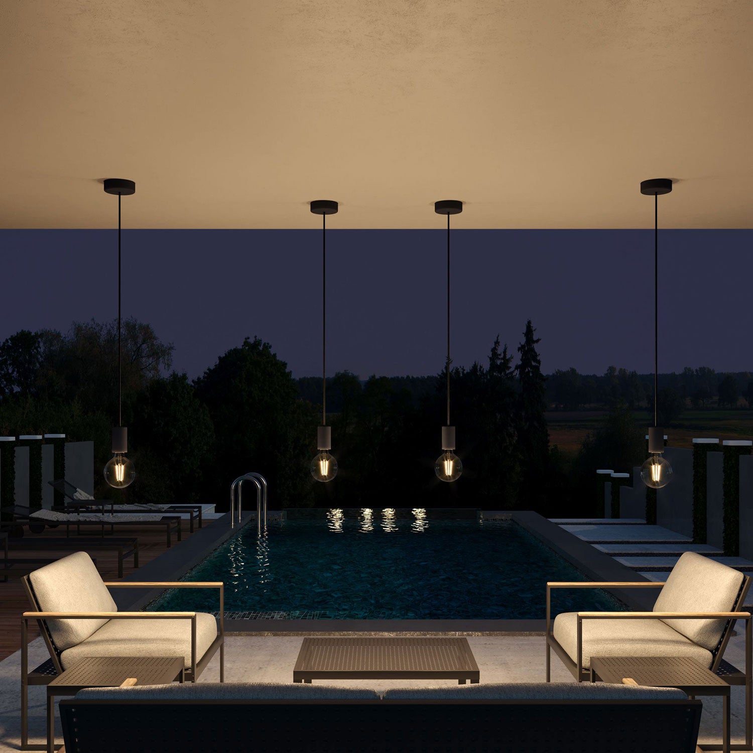 EIVA Kit Rosone in Silicone Soft Touch per Esterno IP65 - Sistema Modulair - Nero