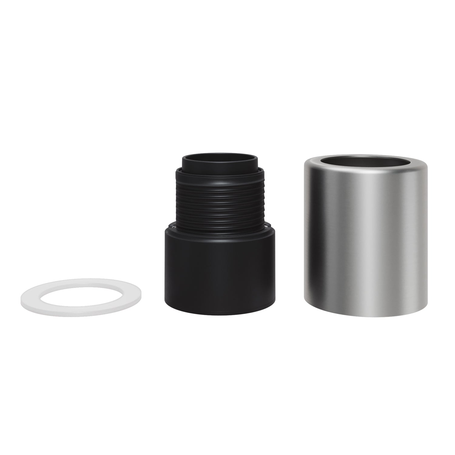 Portalampada E27 in metallo da parete o soffitto - Titanio satinato