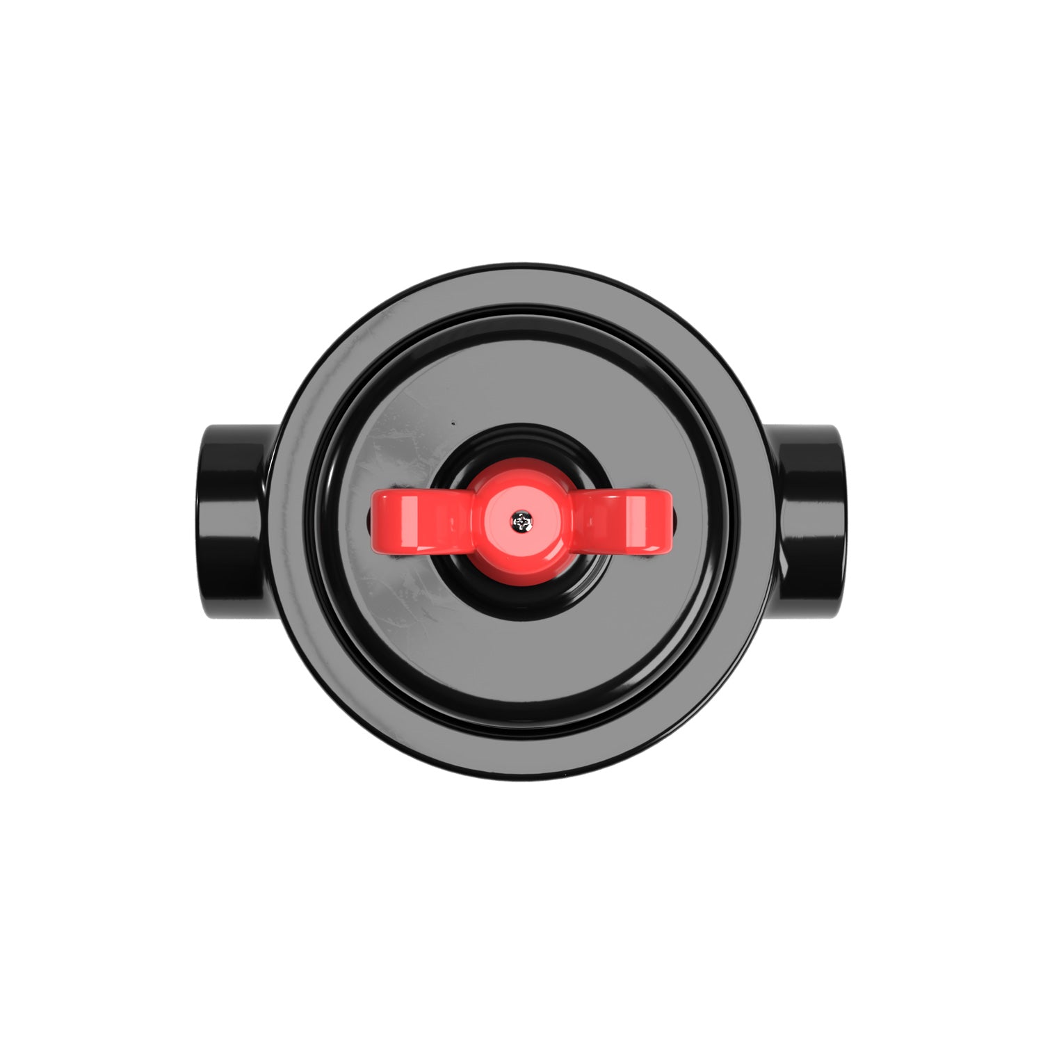 Kit interruttore/deviatore con dado a farfalla e base per Creative-Tubes in porcellana nera Rosso 2 in linea