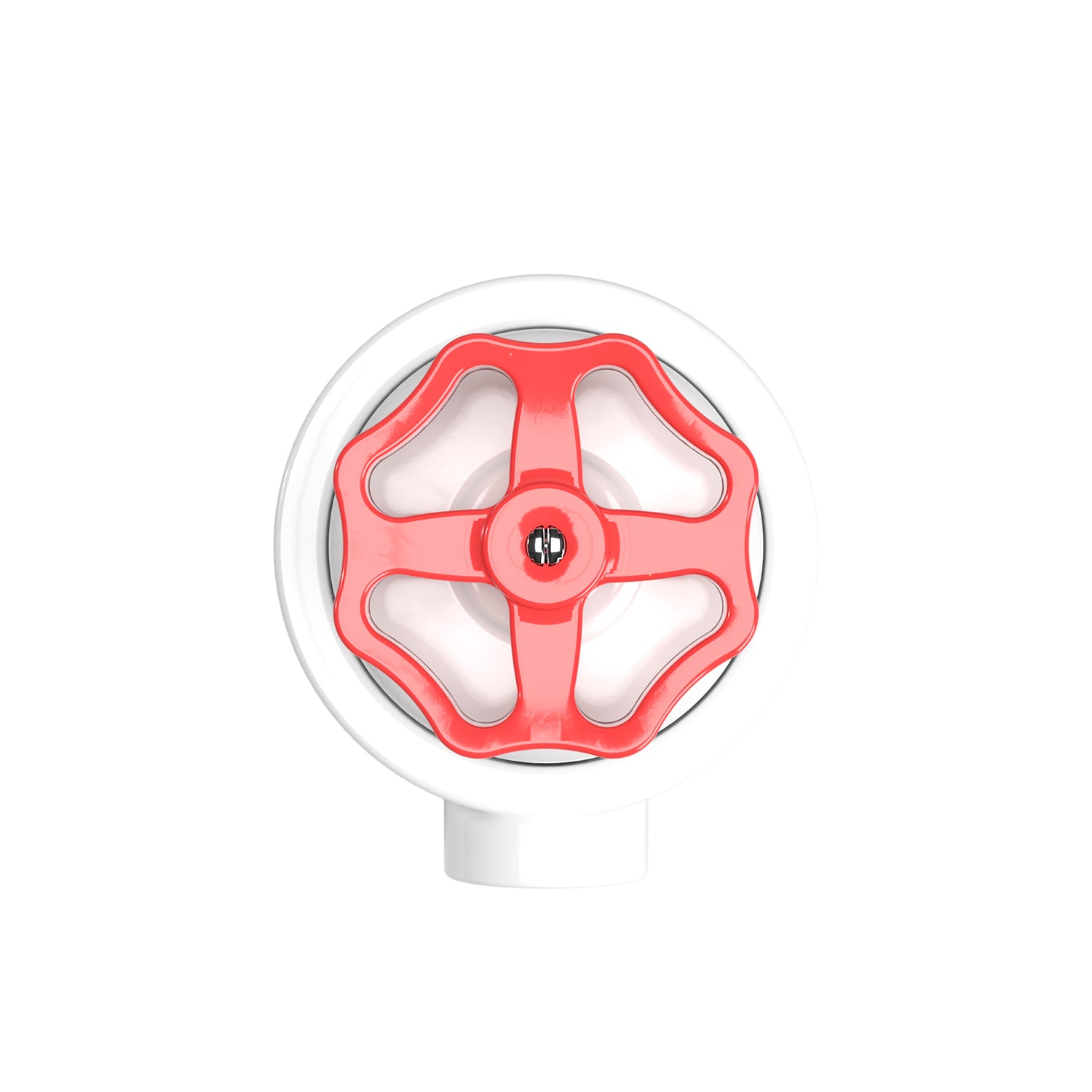 Kit interruttore/deviatore con manopola e base per Creative-Tubes in porcellana bianca Rosso 1