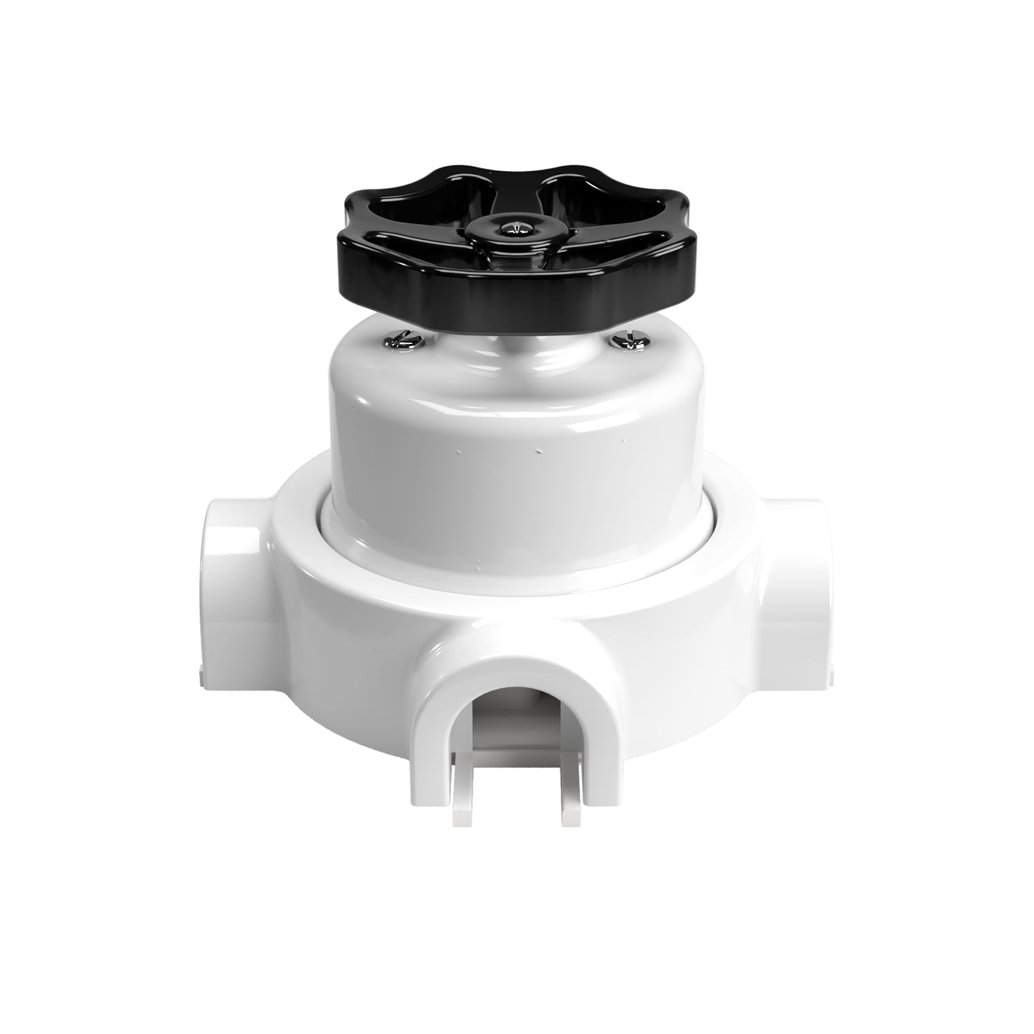 Kit interruttore/deviatore con manopola e base per Creative-Tubes in porcellana bianca Nero 3