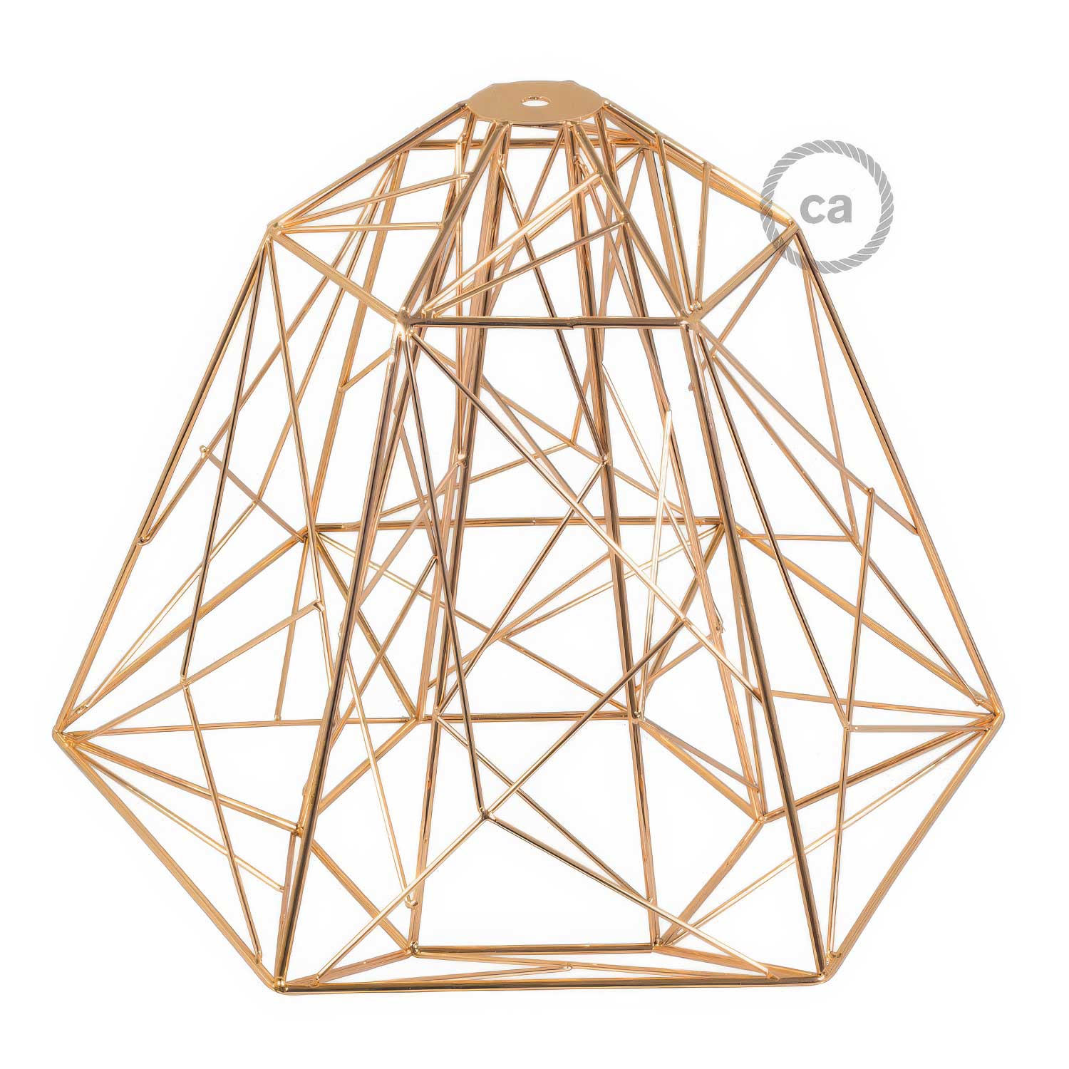 Gabbia XL paralume Apollo in metallo con portalampada E27 - Rame