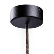 Kit Mini rosone cilindrico in legno a 1 foro centrale - Effetto Wengé