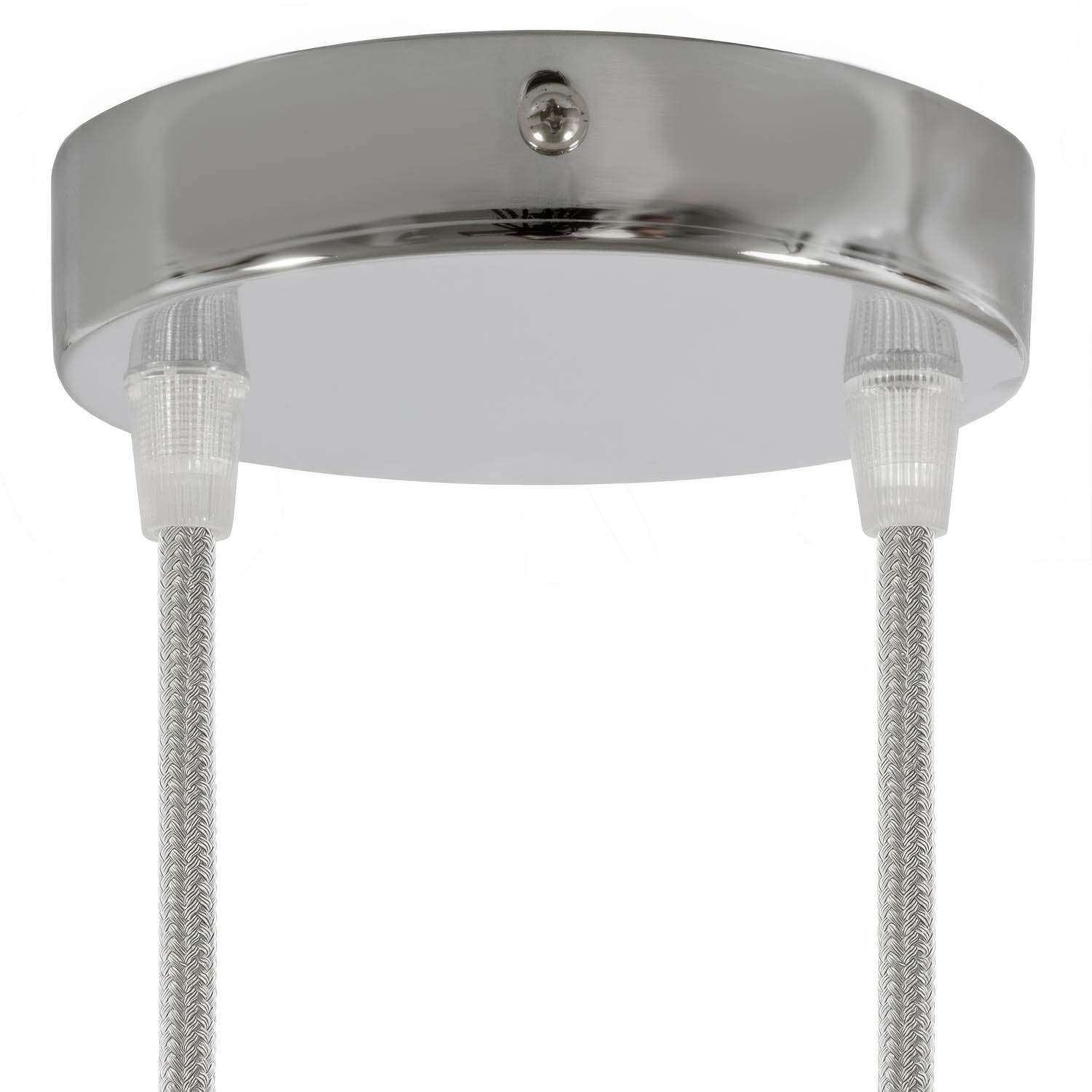 Kit rosone cilindrico in metallo a 2 fori - Cromo Conico