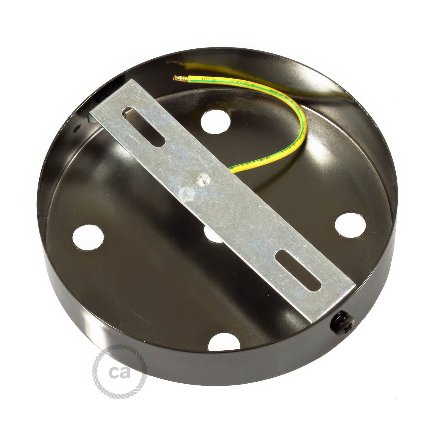 Kit rosone cilindrico in metallo a 5 fori - Nero perla Cilindrico