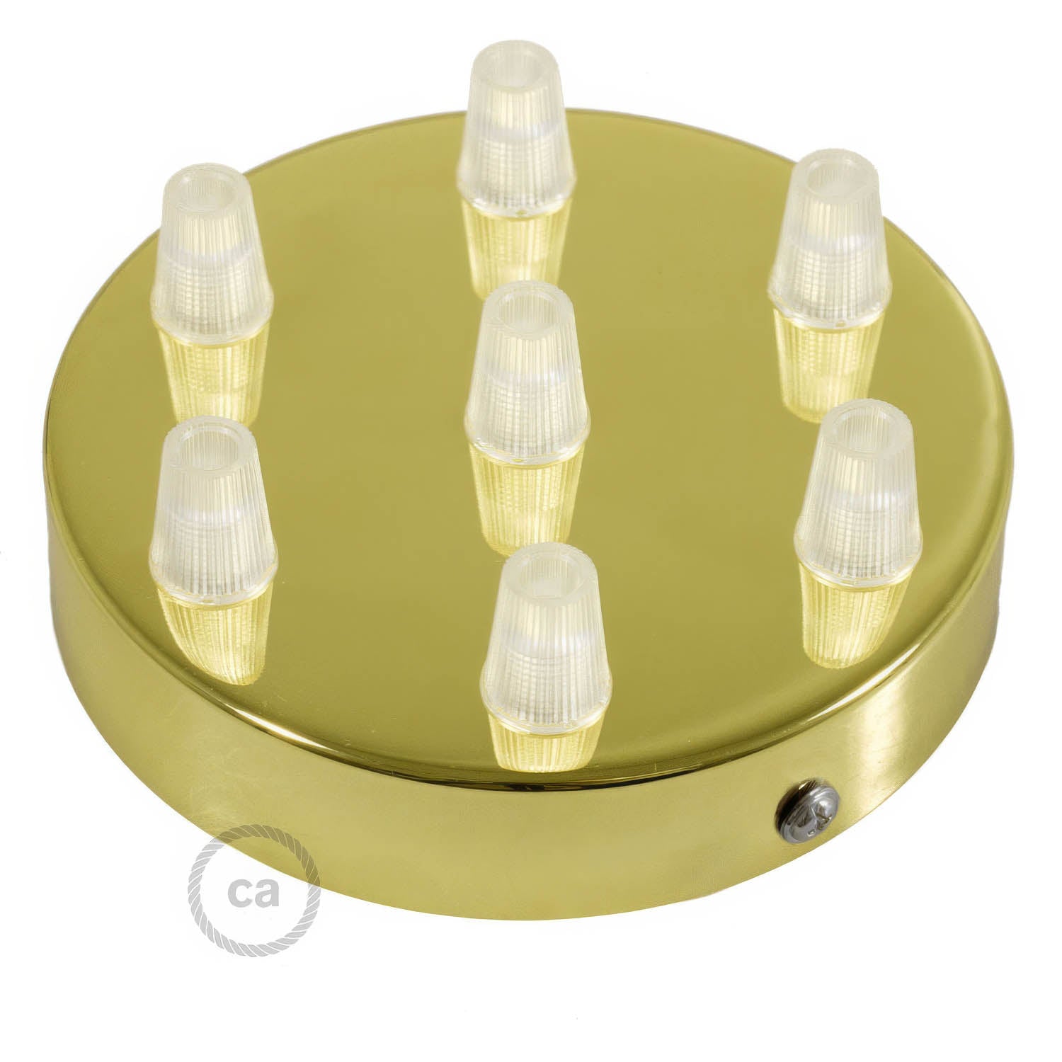 Kit rosone cilindrico in metallo a 7 fori - Ottone Conico