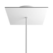 Rosone Rose-One quadrato, 200 mm con 1 foro e 4 fori laterali - Bianco opaco Bianco