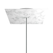 Rosone XXL Rose-One quadrato, 400 mm con 1 foro e 4 fori laterali - Marmo Carrara Bianco
