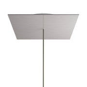 Rosone XXL Rose-One quadrato, 400 mm con 1 foro e 4 fori laterali - Dibond Acciaio satinato Bianco