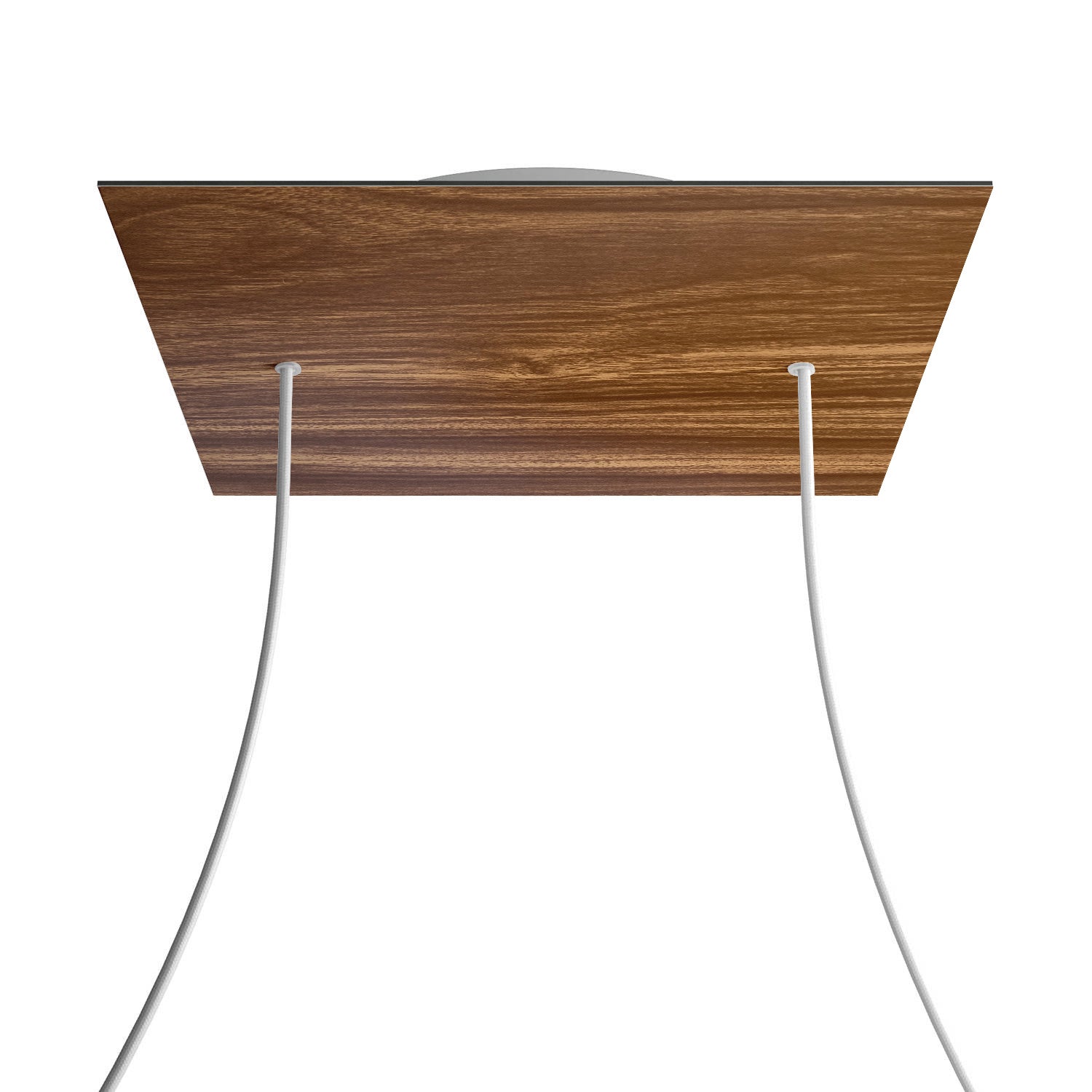 Rosone XXL Rose-One quadrato, 400 mm con 2 fori e 4 fori laterali - Legno Bianco